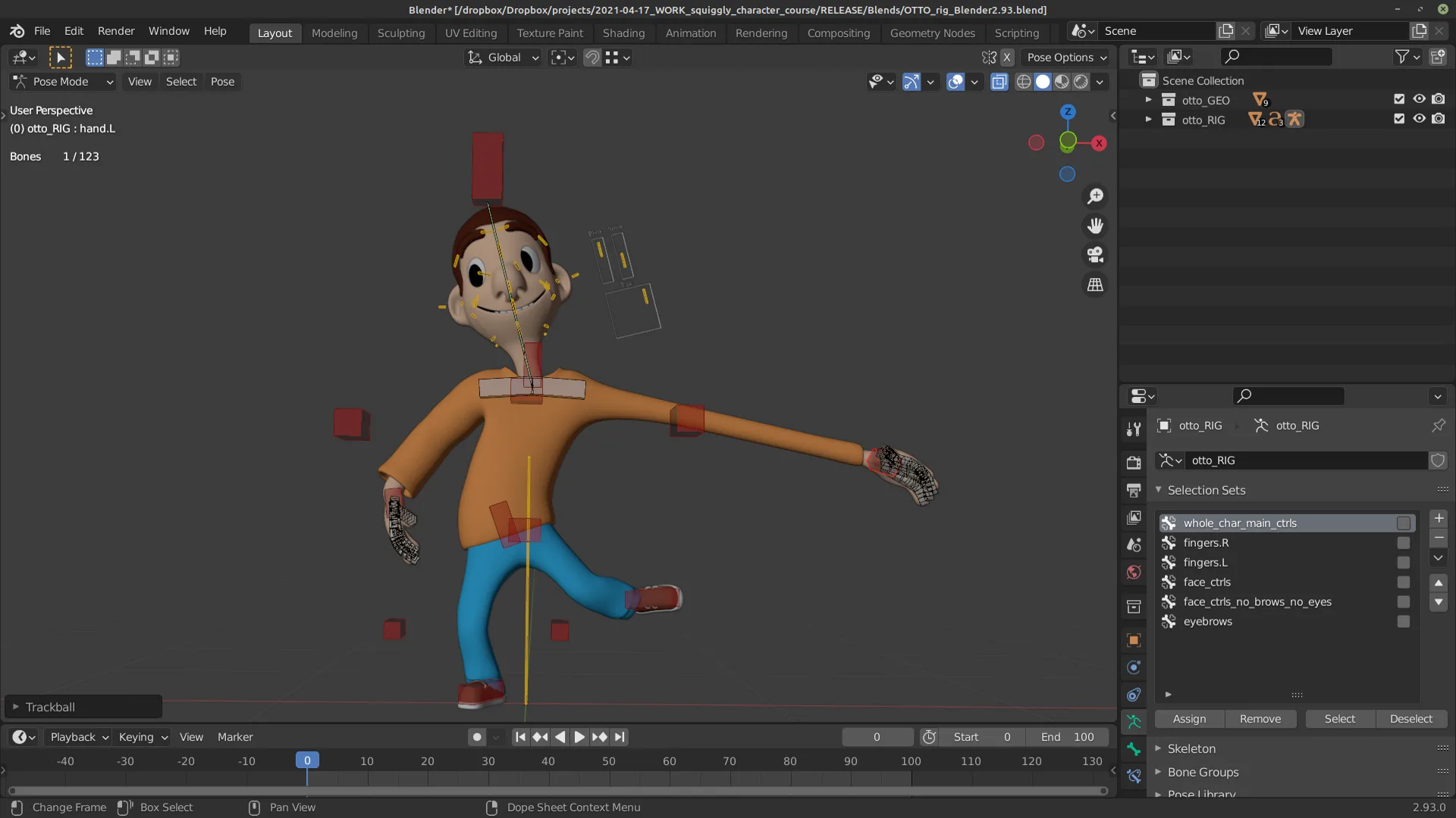 Cartoony Character Rigging And Animation Production In Blender