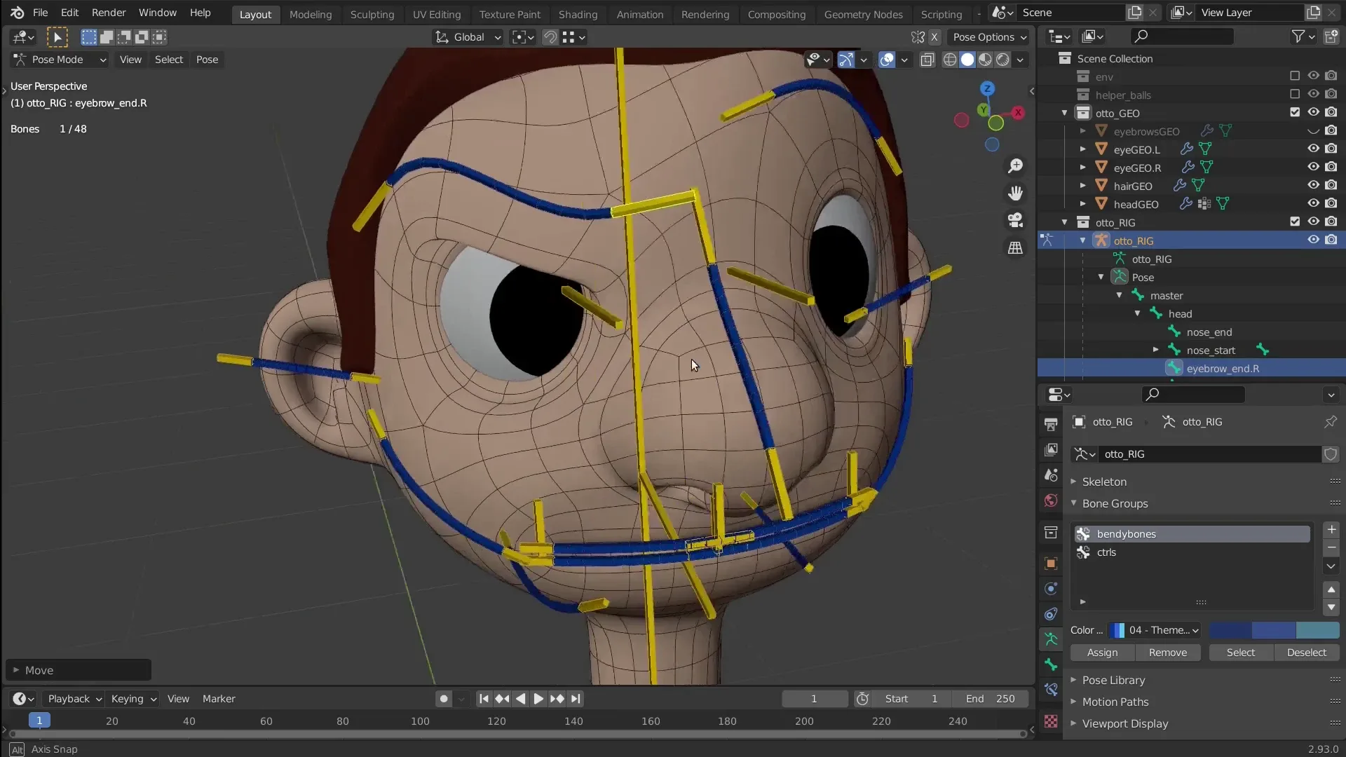 Cartoony Character Rigging And Animation Production In Blender