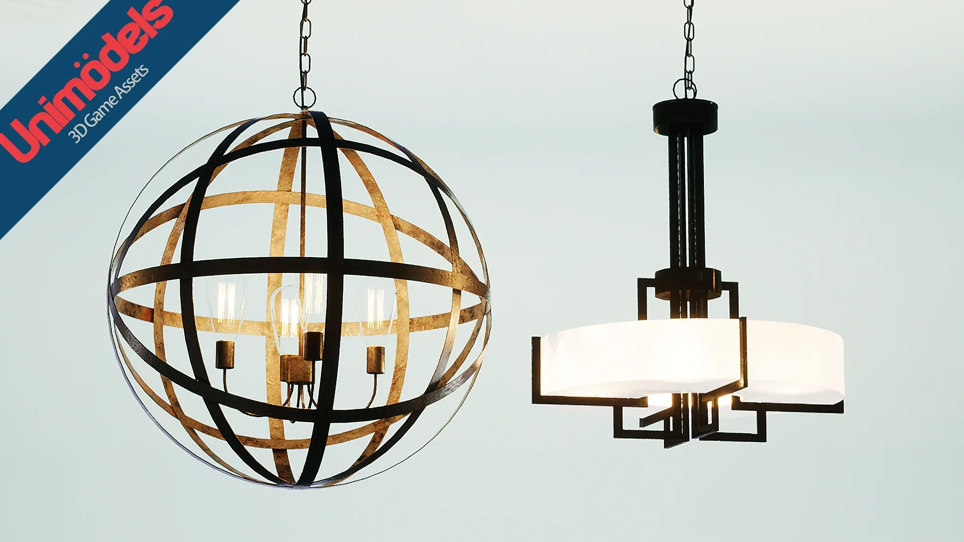 Rustic Pendant Lamps Vol. 2 for UE4