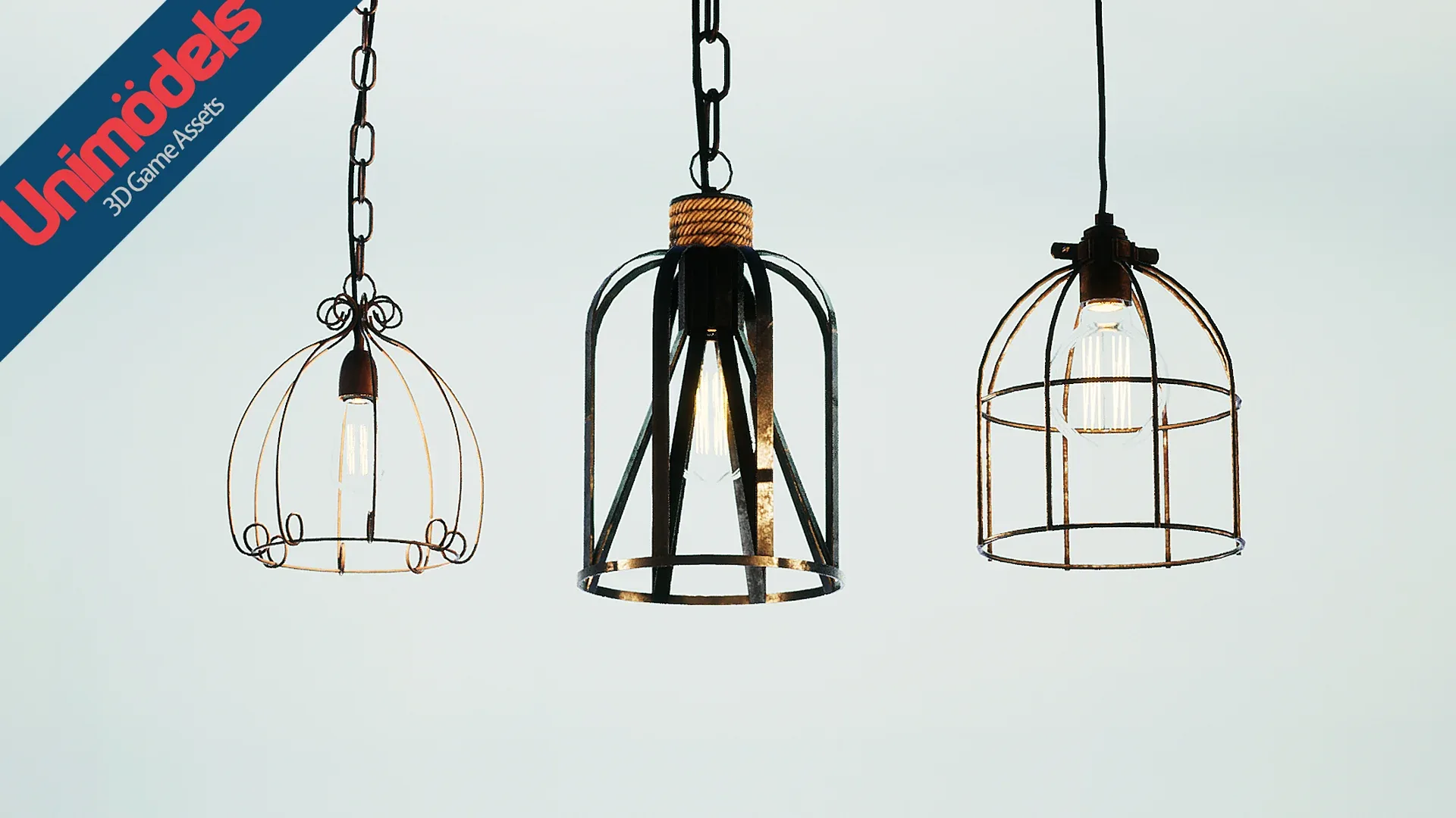 Rustic Pendant Lamps Vol. 2 for UE4