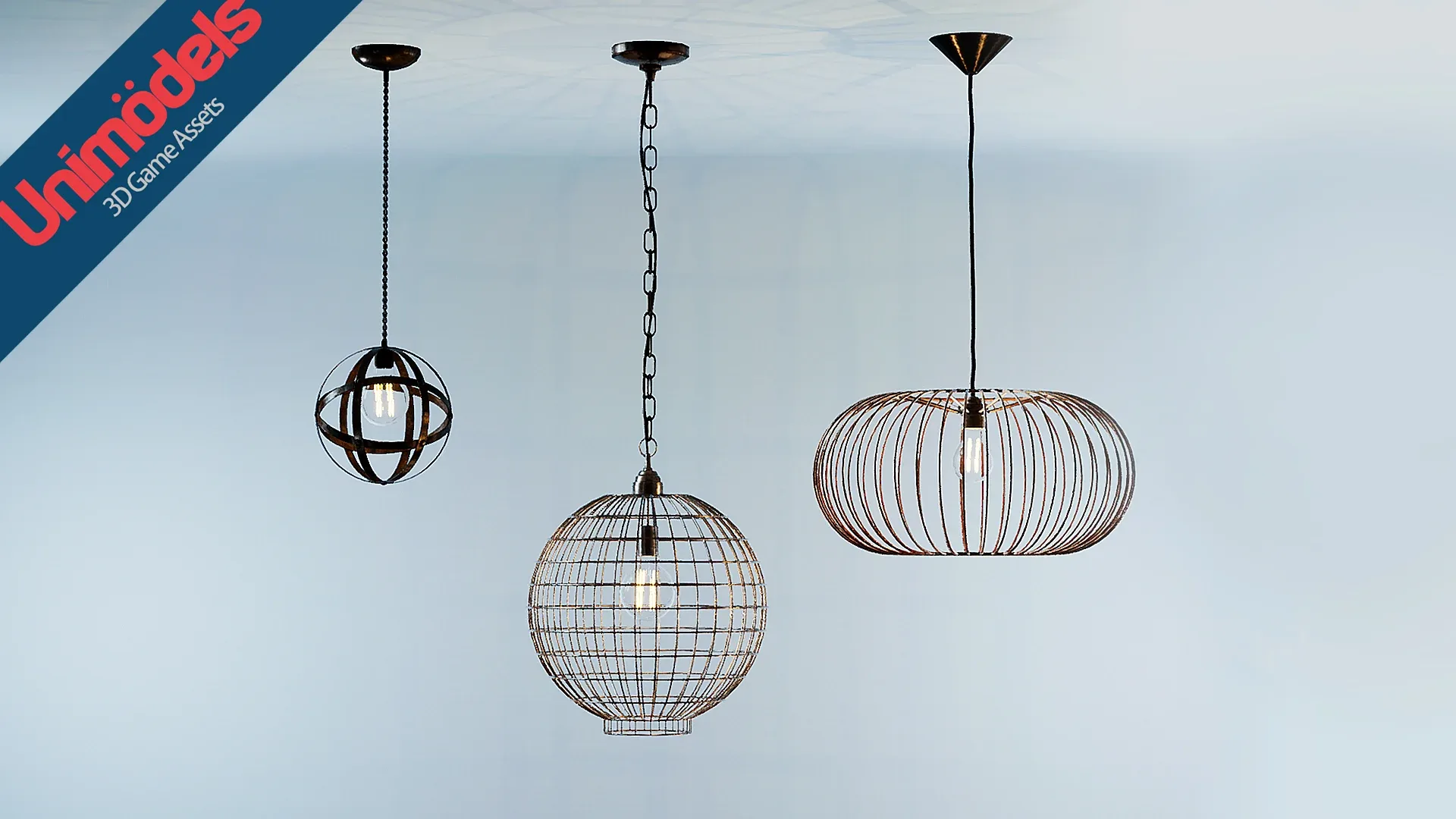 Rustic Pendant Lamps Vol. 1 for UE4