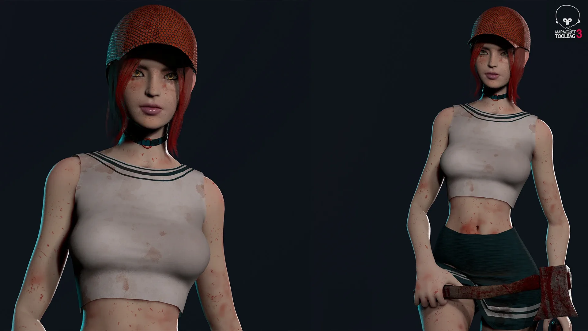 Survivor Girl 2 Low Poly Game Ready