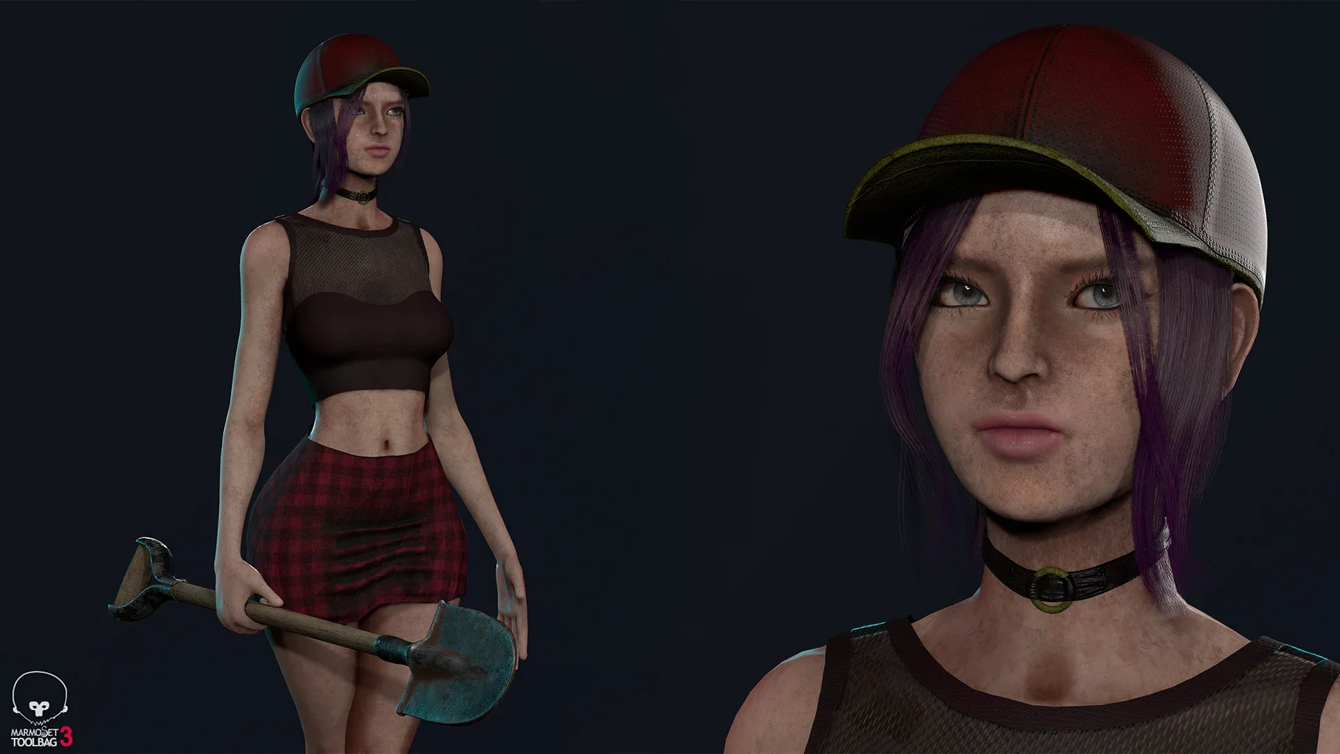 Survivor Girl 2 Low Poly Game Ready