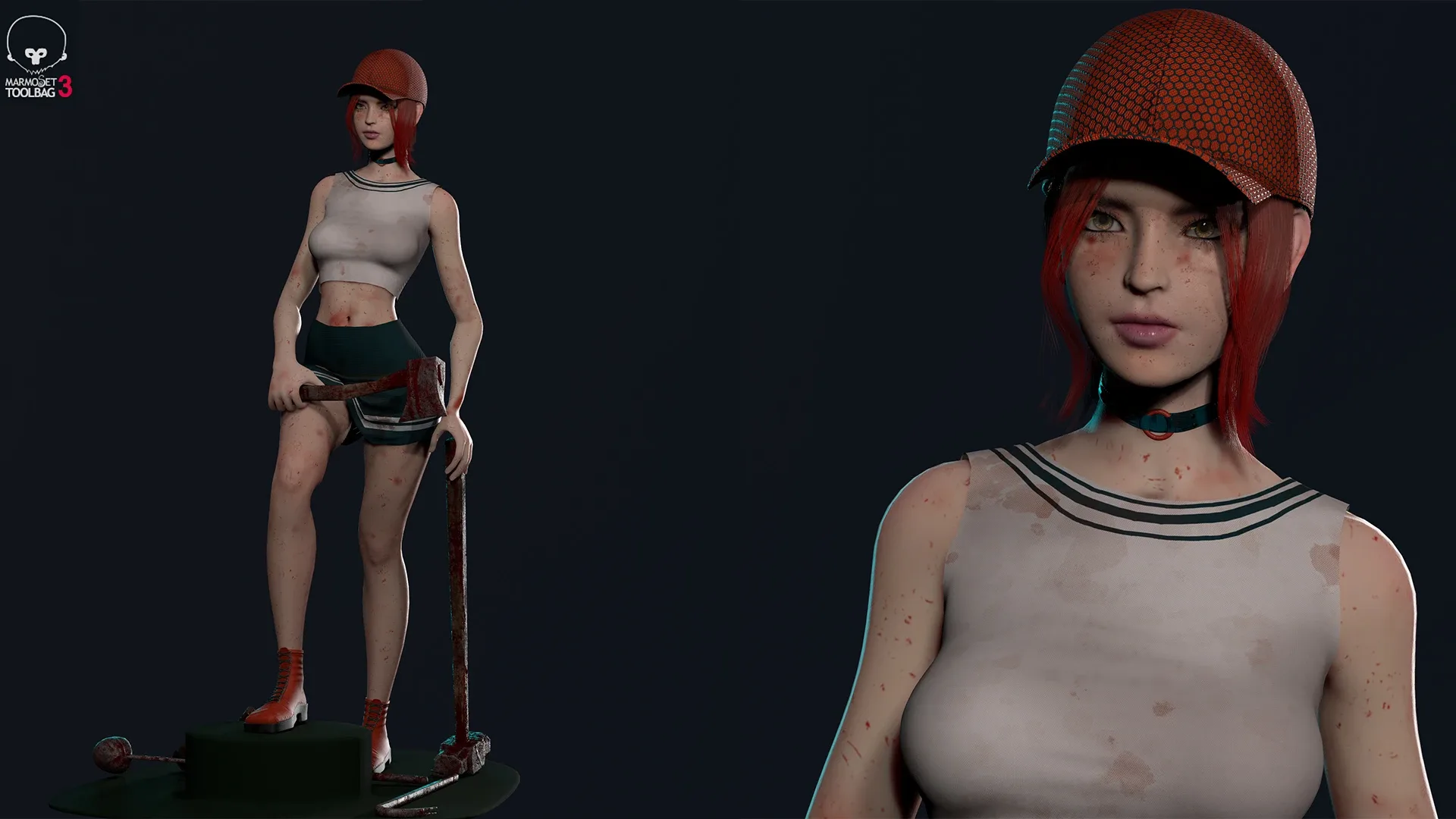 Survivor Girl 2 Low Poly Game Ready