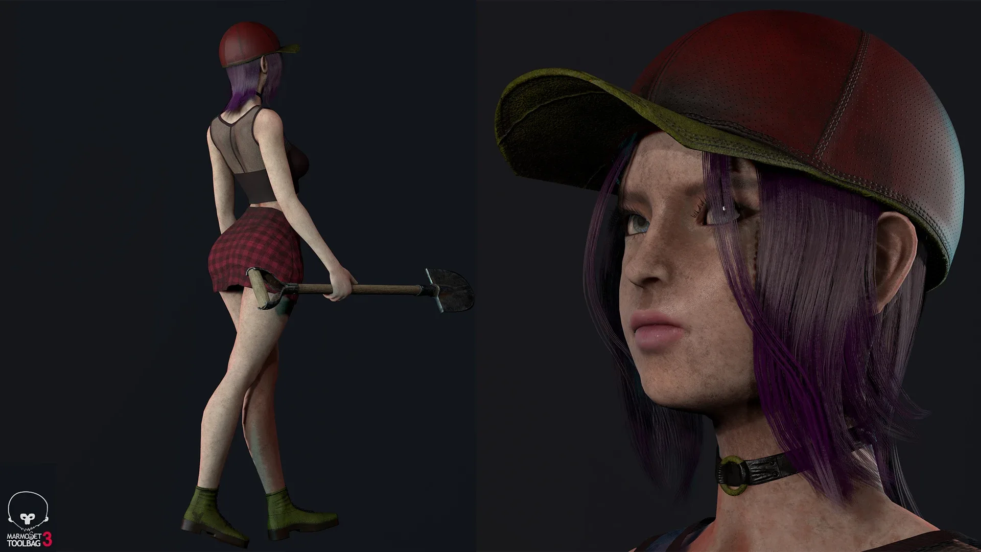 Survivor Girl 2 Low Poly Game Ready