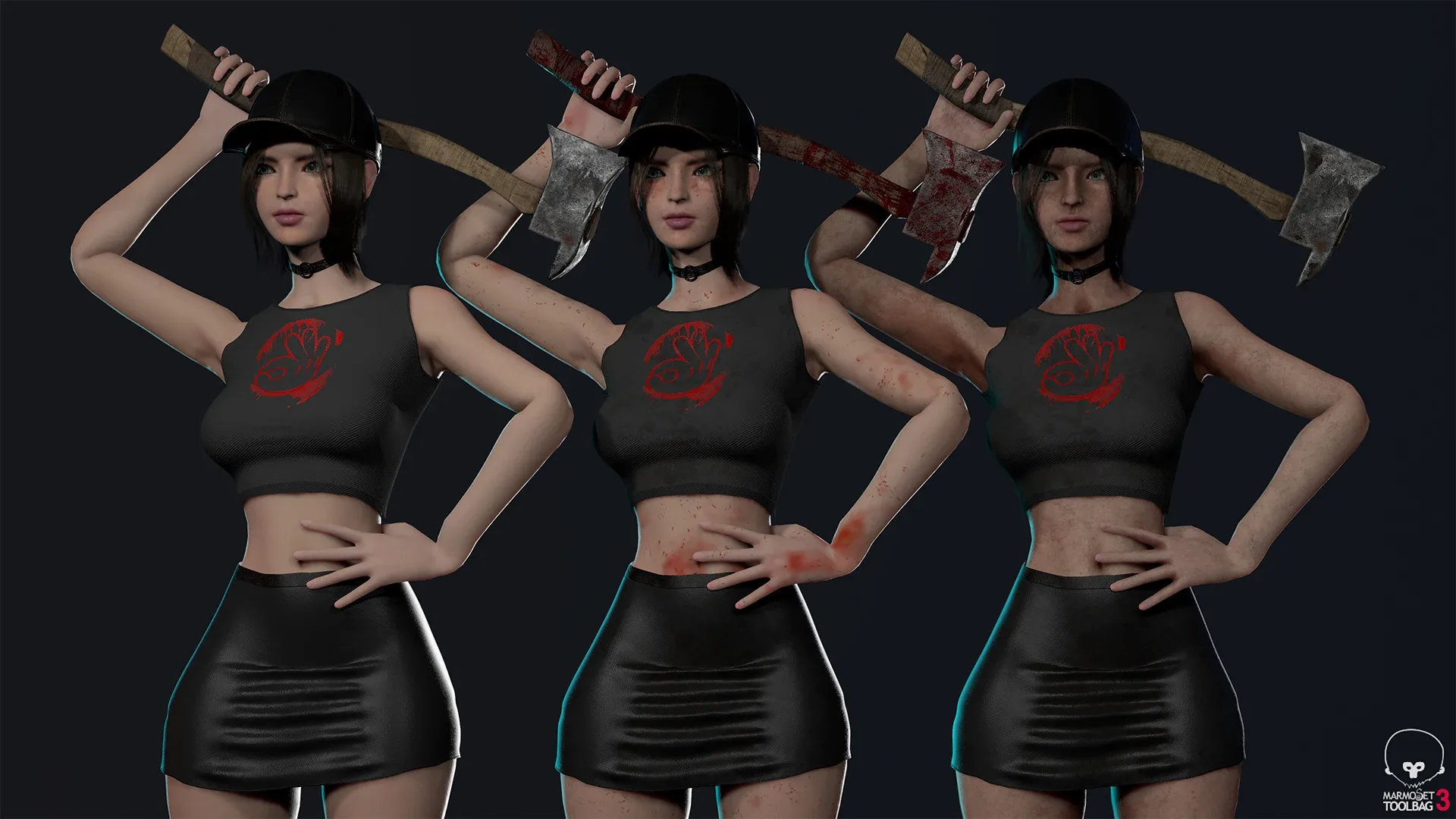 Survivor Girl 2 Low Poly Game Ready