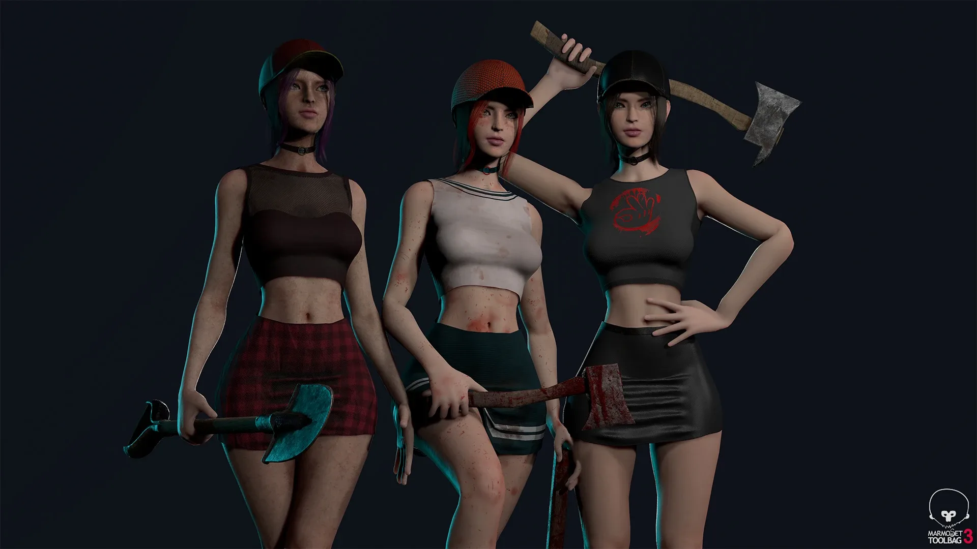 Survivor Girl 2 Low Poly Game Ready