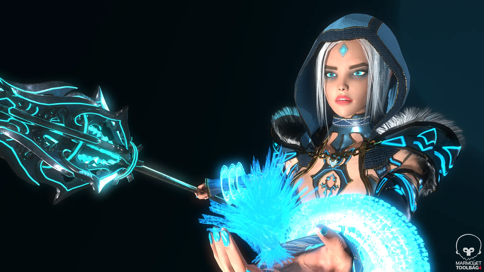 Frost Mage - Game Ready Low-poly 3D Model