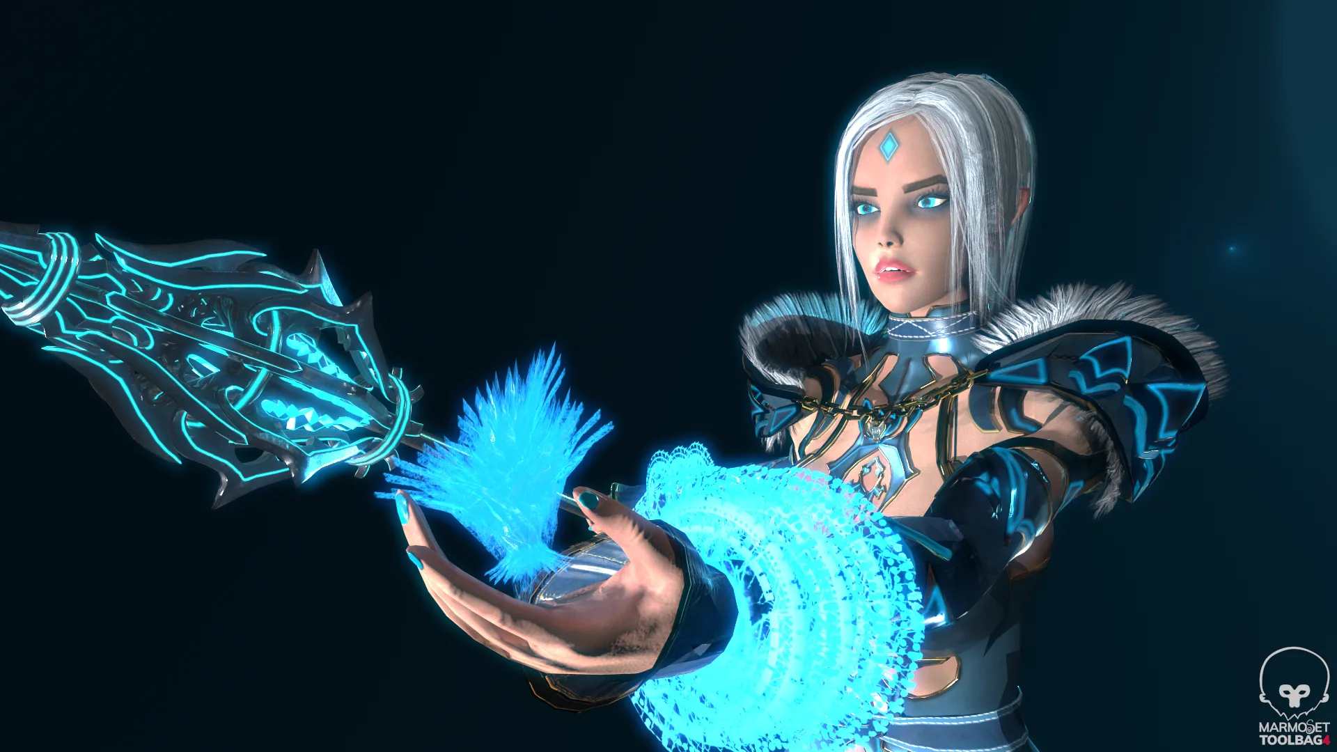 Frost Mage - Game Ready Low-poly 3D Model