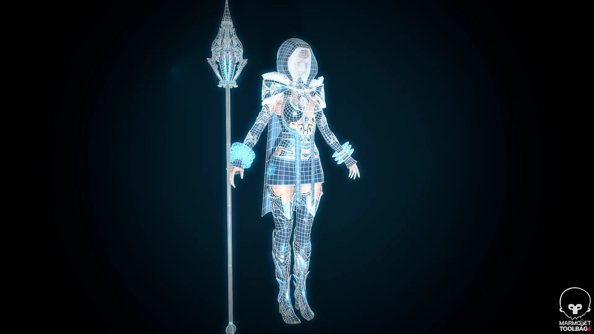 Frost Mage - Game Ready Low-poly 3D Model