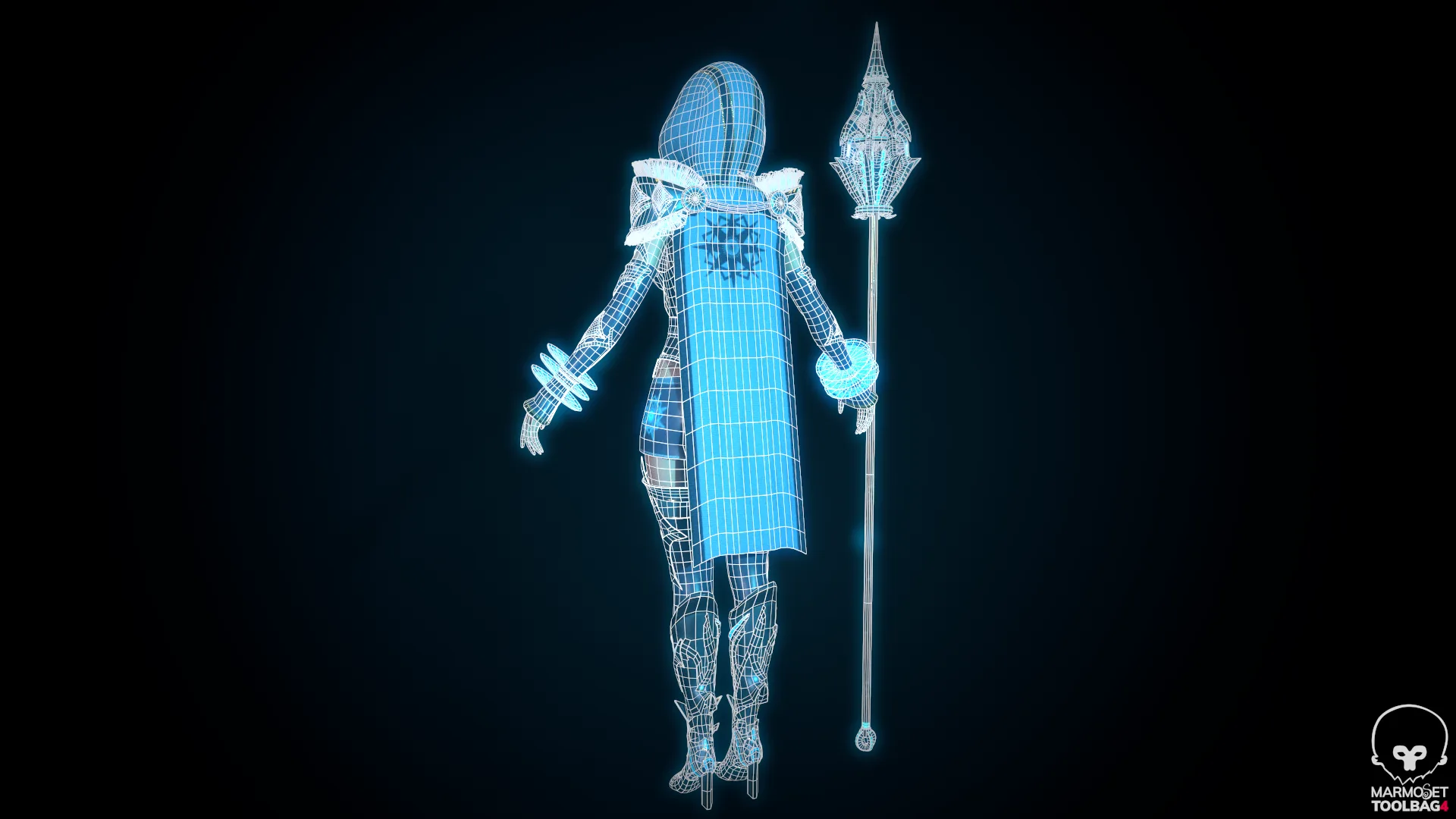 Frost Mage - Game Ready Low-poly 3D Model