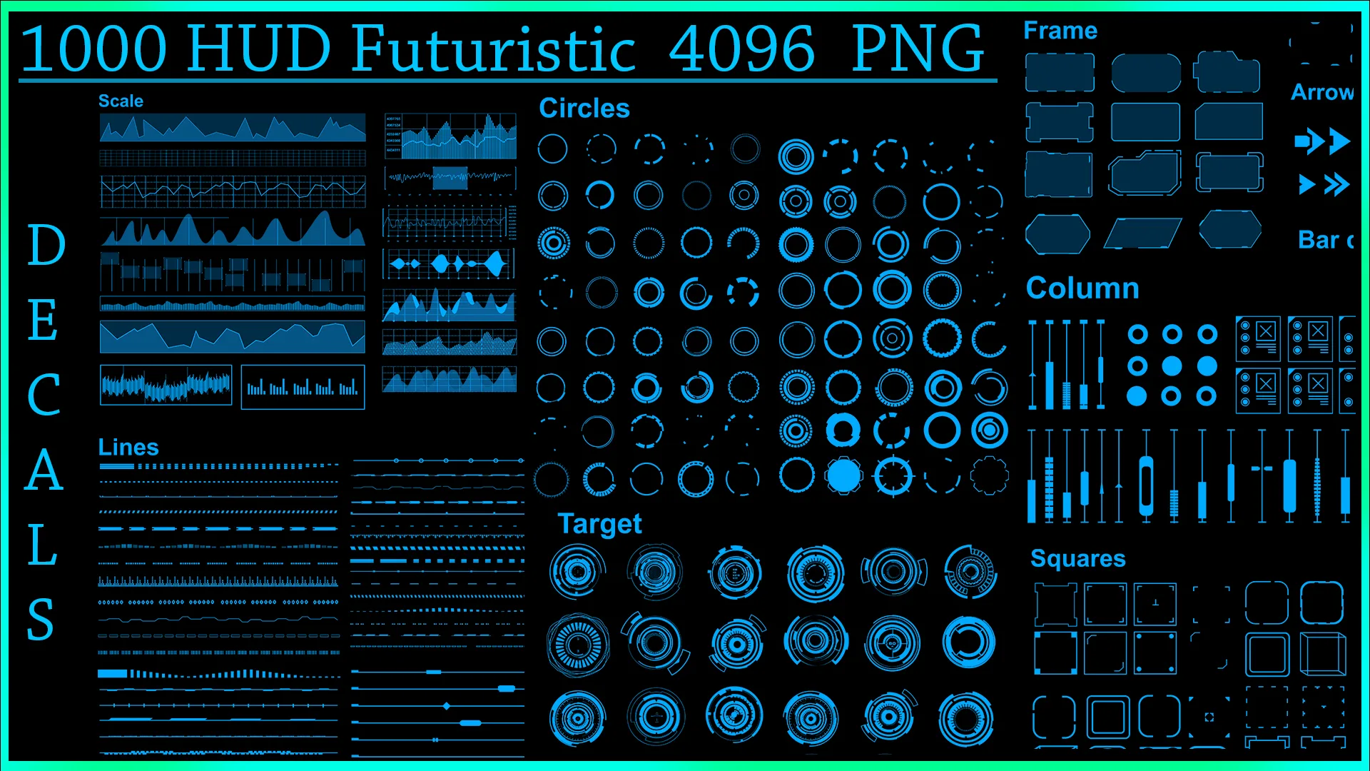 HUD Futuristic DeCals PNG