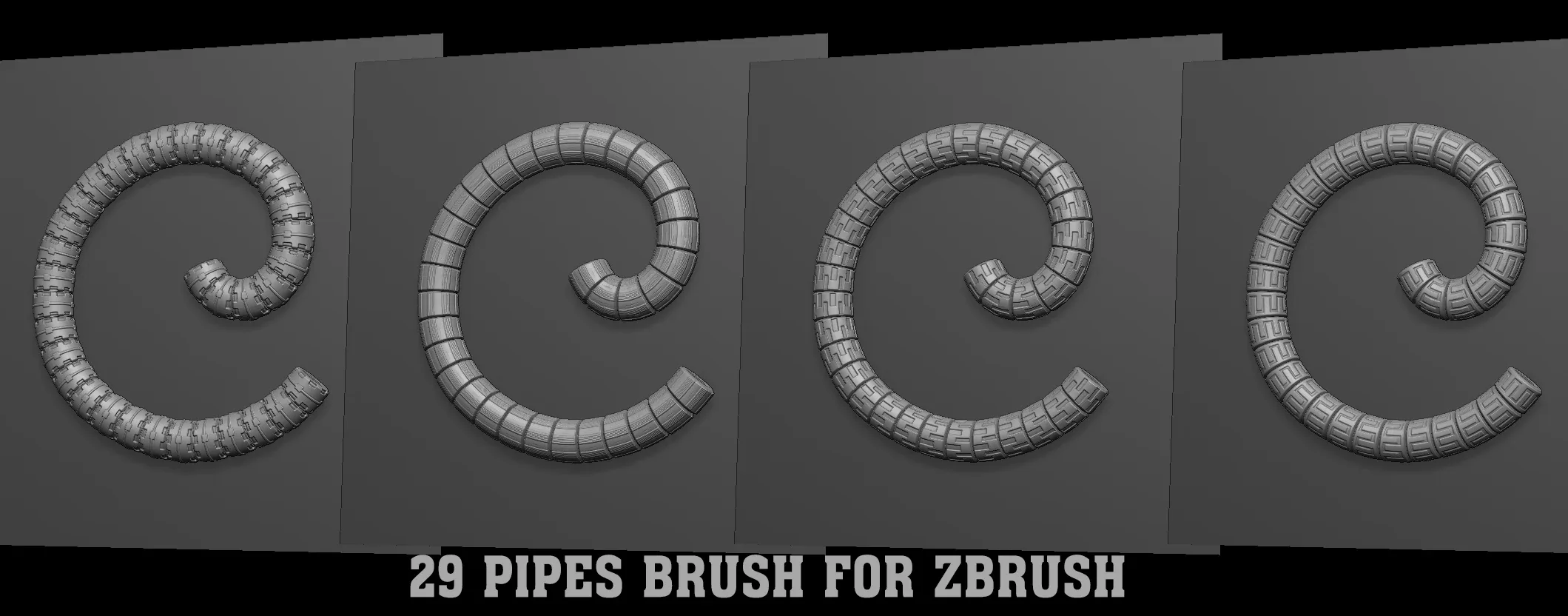 29 Pipes Brush for Zbrush