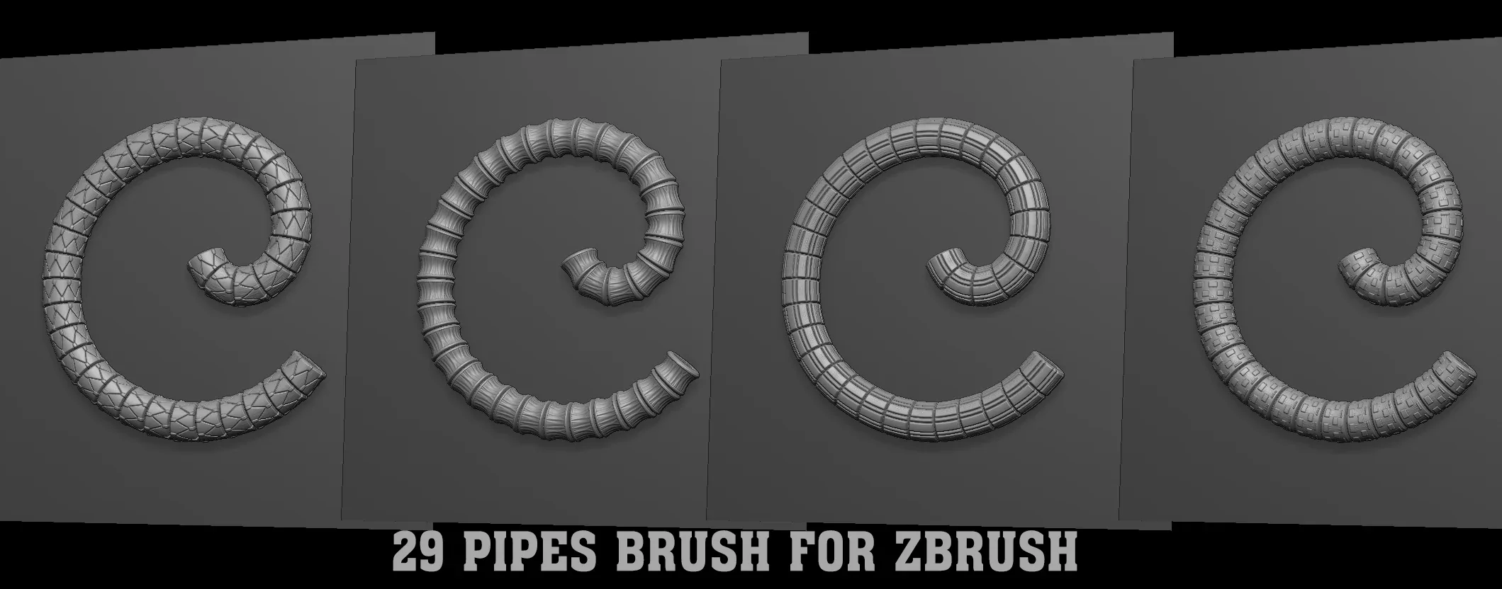 29 Pipes Brush for Zbrush