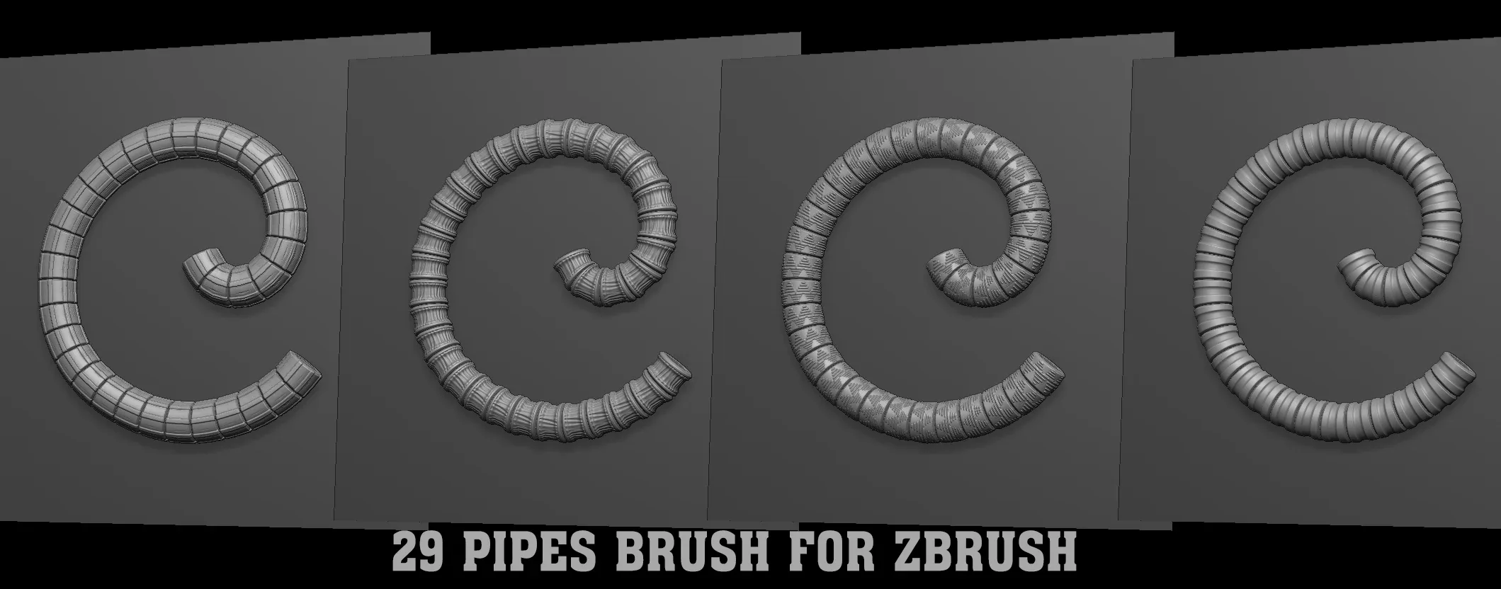 29 Pipes Brush for Zbrush