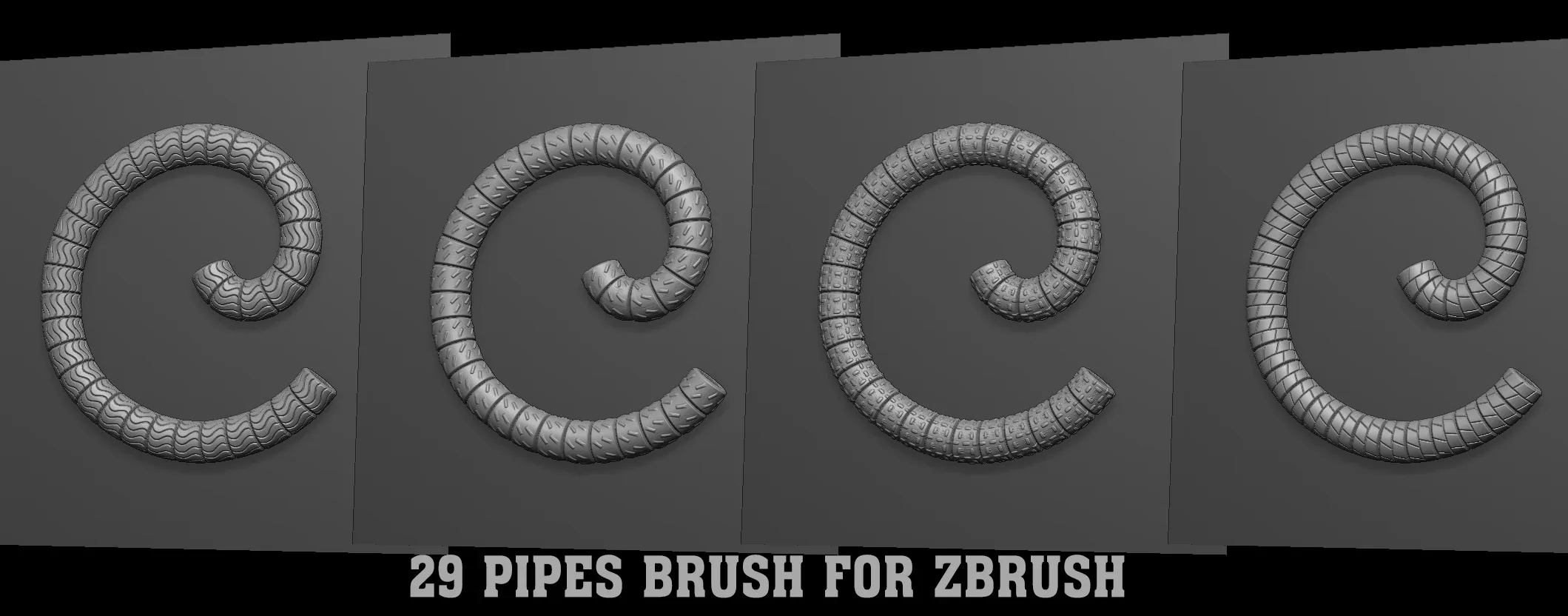 29 Pipes Brush for Zbrush