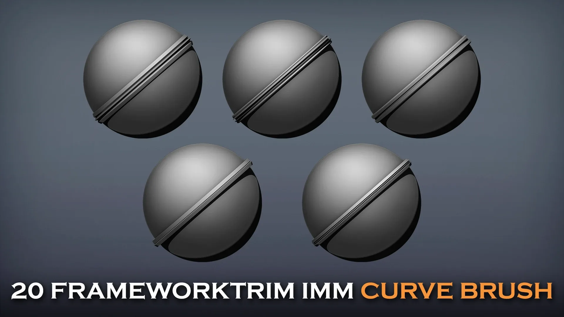 20 Framework Trim IMM Brushes Zbrush [Blender]