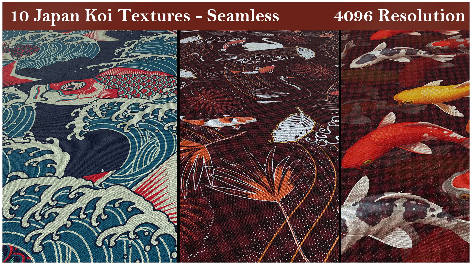 Vol . 8 - 10 Japan Koi Textures