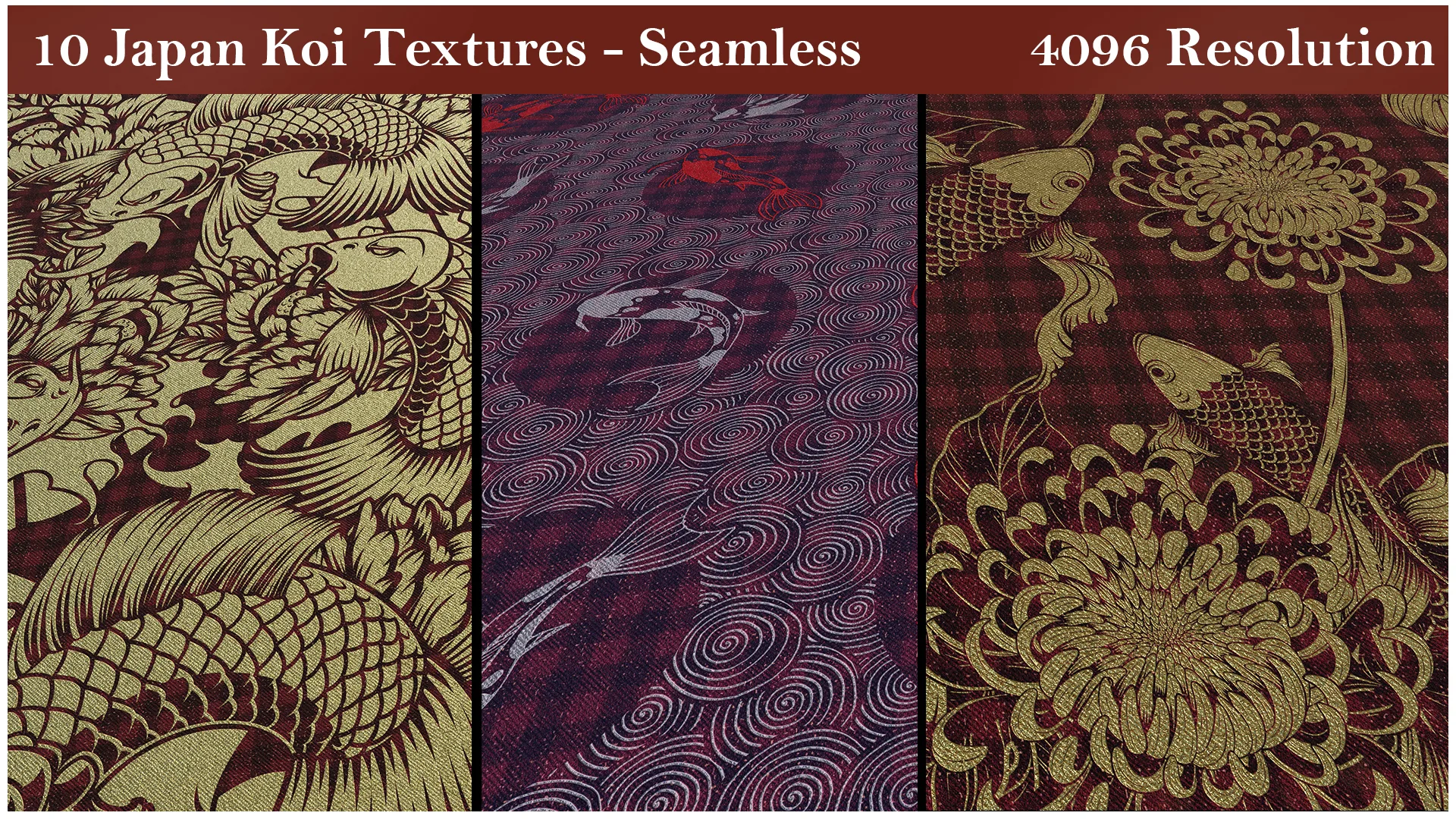 Vol . 8 - 10 Japan Koi Textures