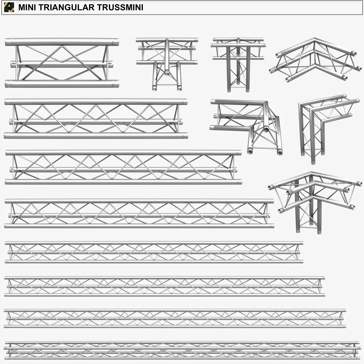 Stage Lighting Truss Giant Collection - 149 unique modular objects