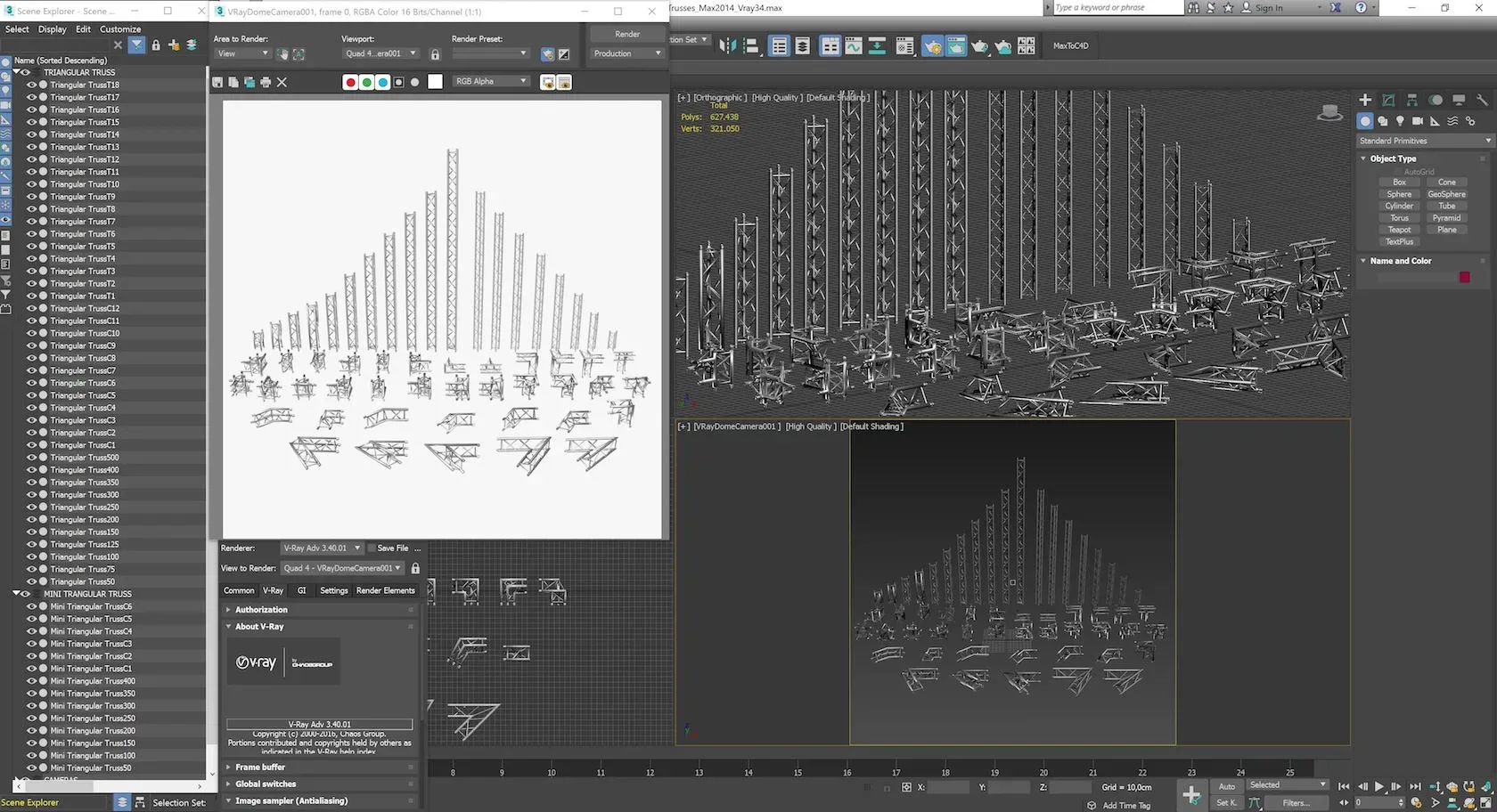 Stage Lighting Truss Giant Collection - 149 unique modular objects