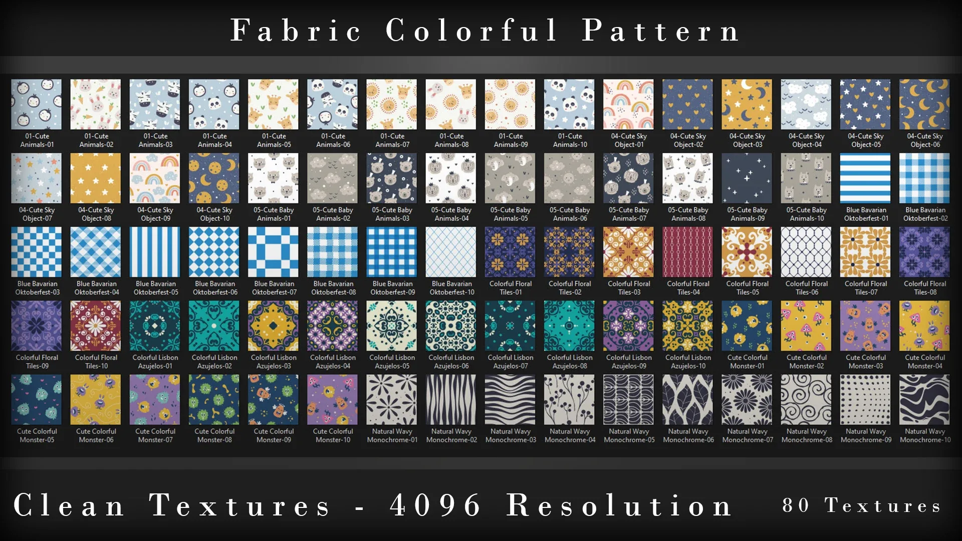 Fabric Colorful Seamless Pattern Vol 02