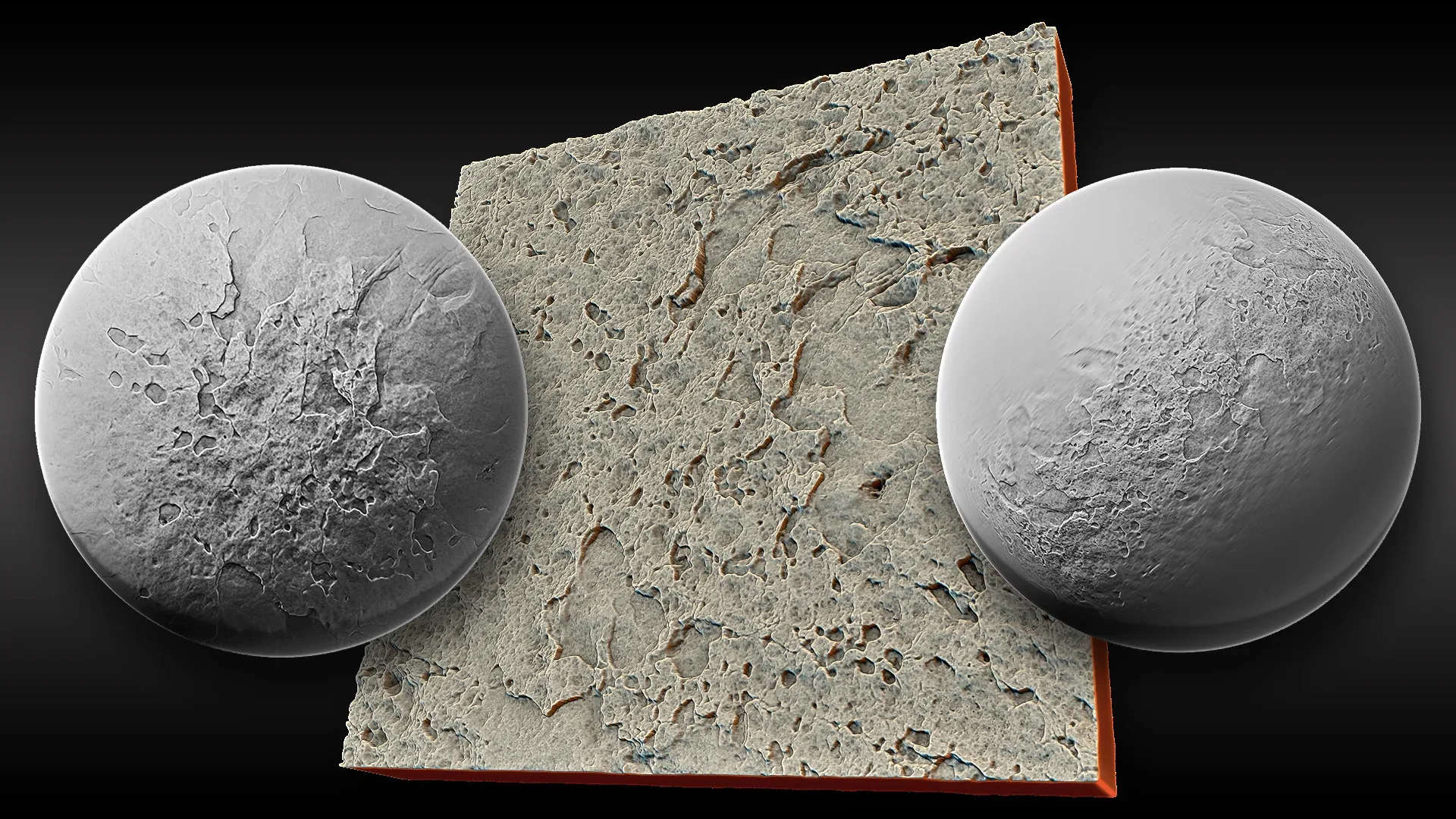 Ultra HQ Seamless Terrain / Rocks Sculpt brushes + Alpha/Height Maps Set Vol.8