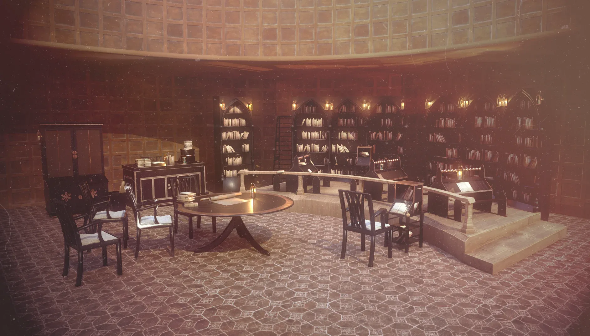 Medieval Library Model Pack (Black) low-poly