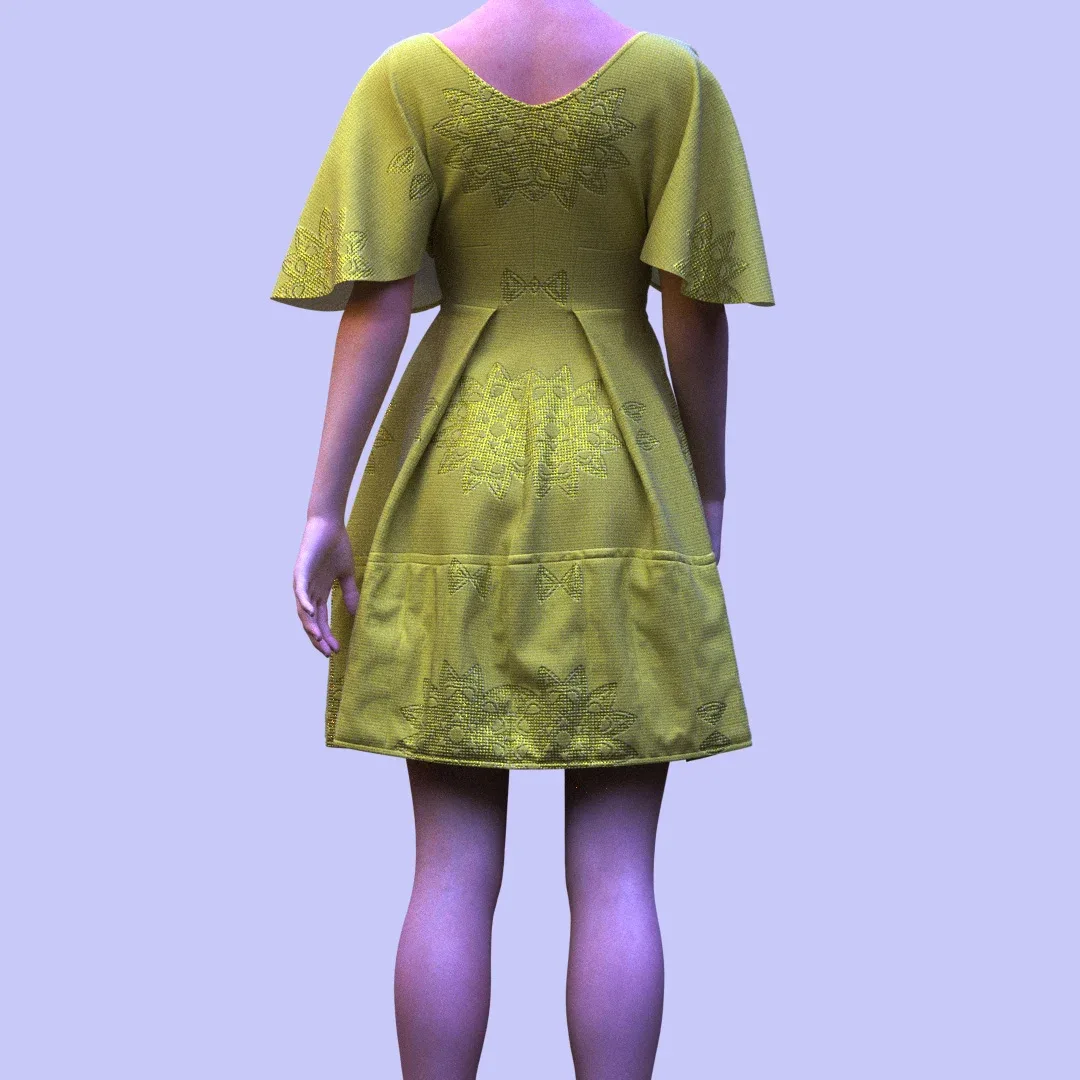 GENESIS 8 FEMALE: PARTY DRESS| CLO3D| MD PROJECT: +OBJ +FBX