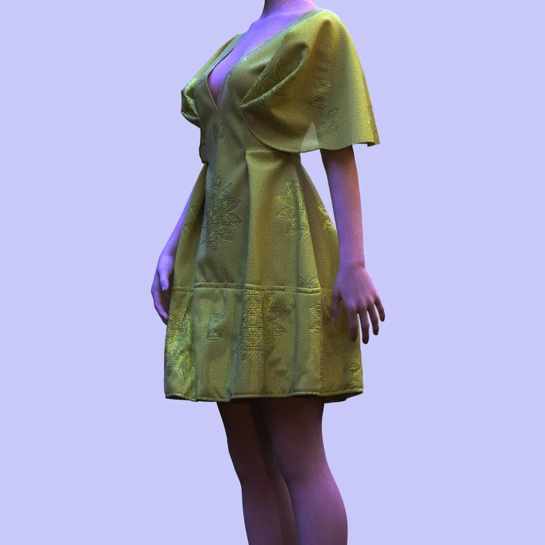 GENESIS 8 FEMALE: PARTY DRESS| CLO3D| MD PROJECT: +OBJ +FBX