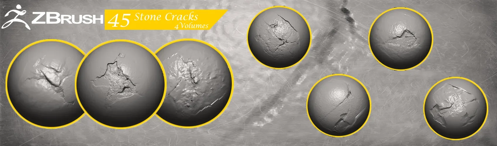 Stone Cracks Brushes 3 Volumes