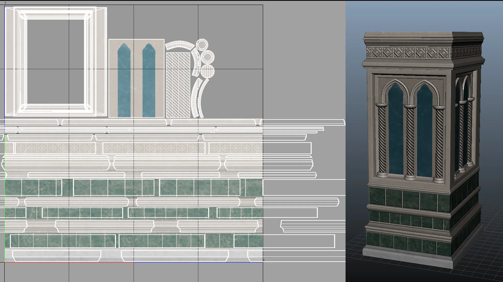 Trim Sheet & Modular Piece for Games