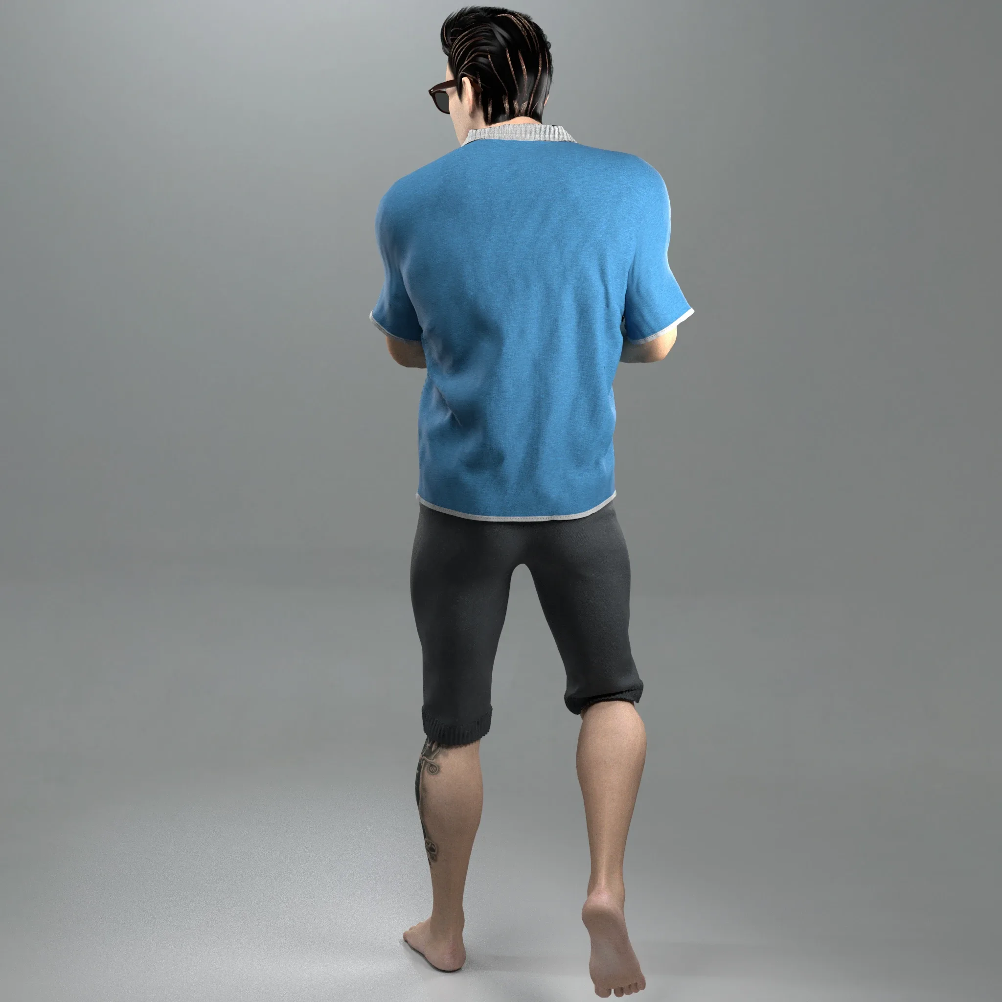 Polo shirt & shorts (Marvelous Designer & Clo3d & FBX & OBJ & Texture)