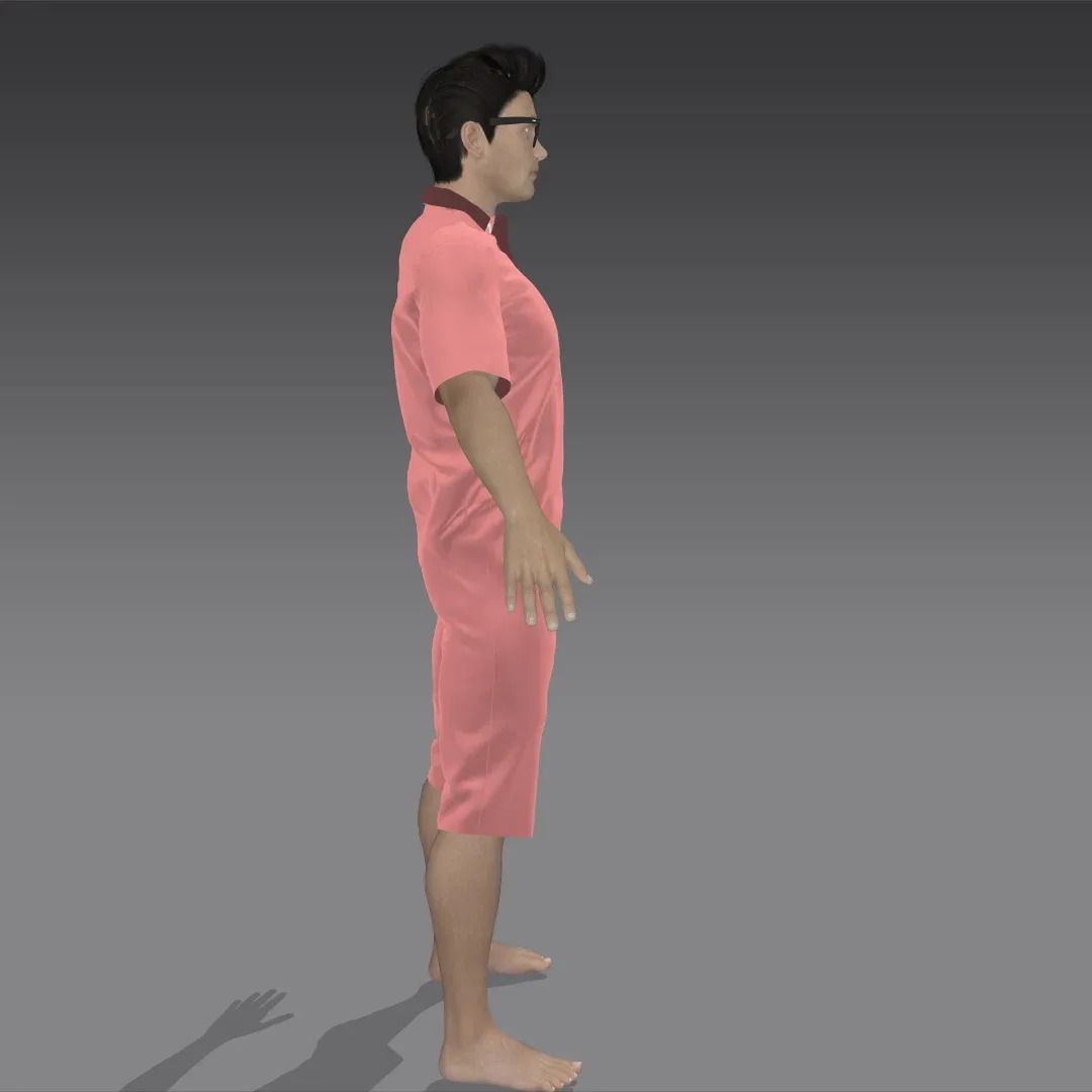 Polo shirt & shorts (Marvelous Designer & Clo3d & FBX & OBJ & Texture)