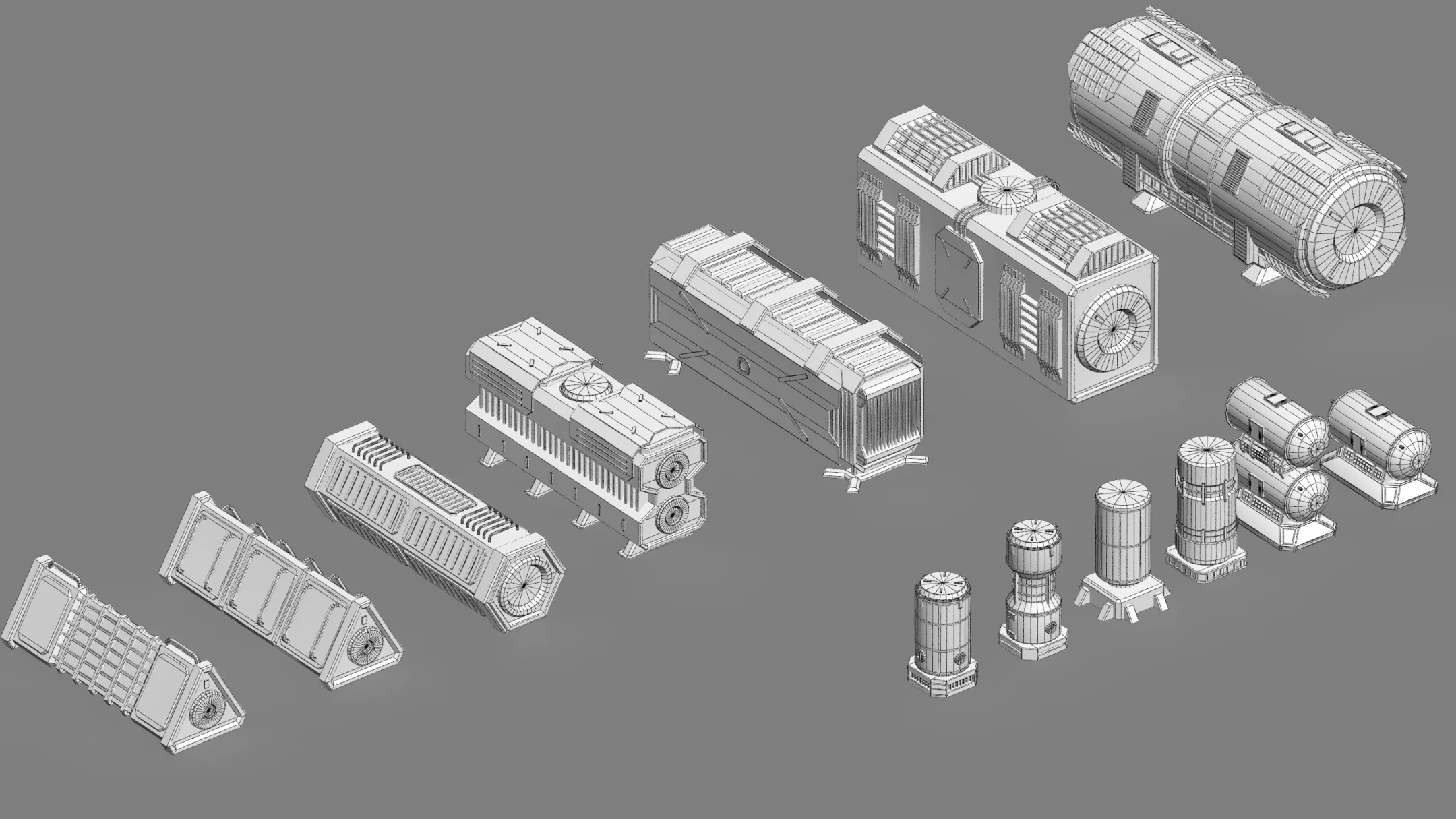 Sci-fi Industrial Objects 2