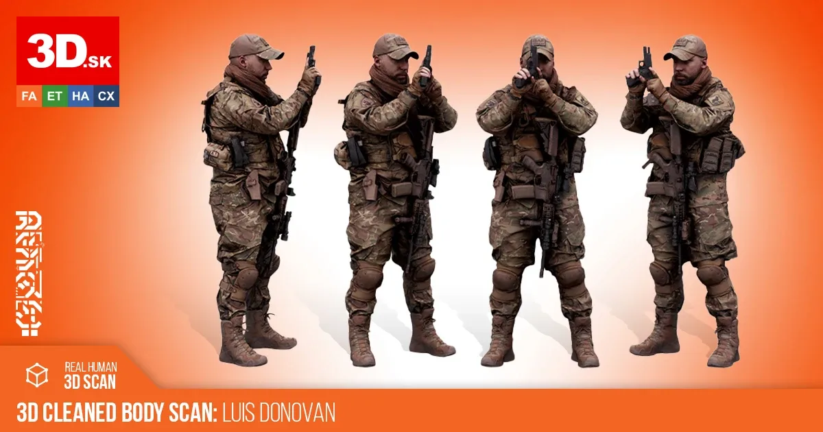Cleaned Body Scan | 3D Model Luis Donovan Army Reloading