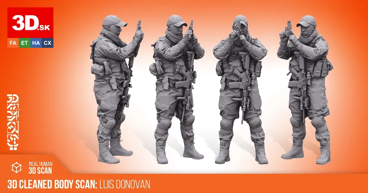 Cleaned Body Scan | 3D Model Luis Donovan Army Reloading
