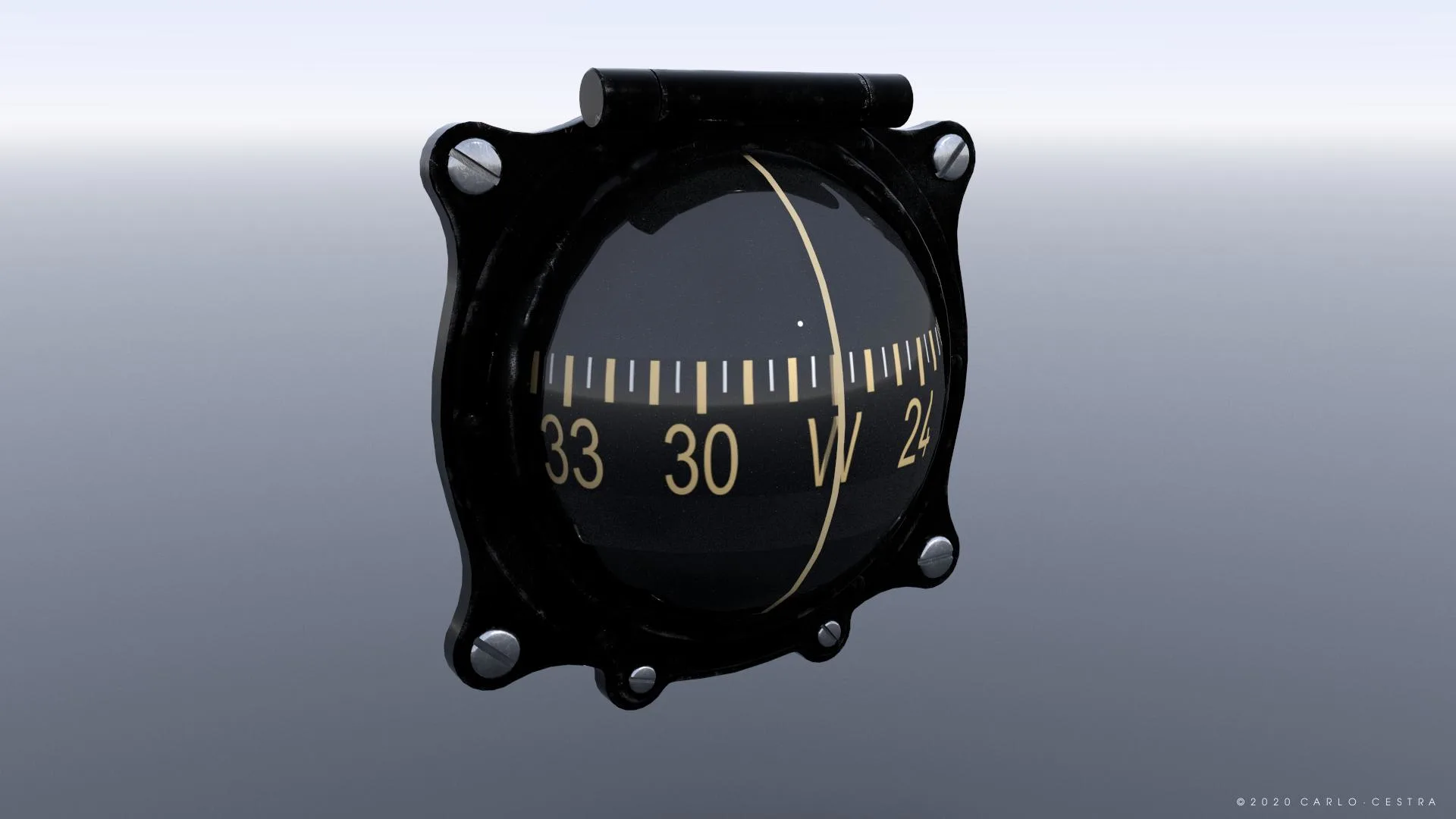 GERMAN MAGNETIC COMPASS GAUGE