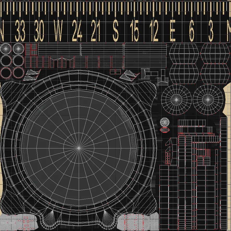 GERMAN MAGNETIC COMPASS GAUGE