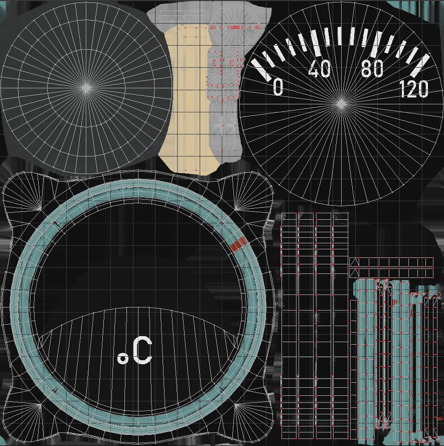 GERMAN COOLANT TEMPERATURE GAUGE