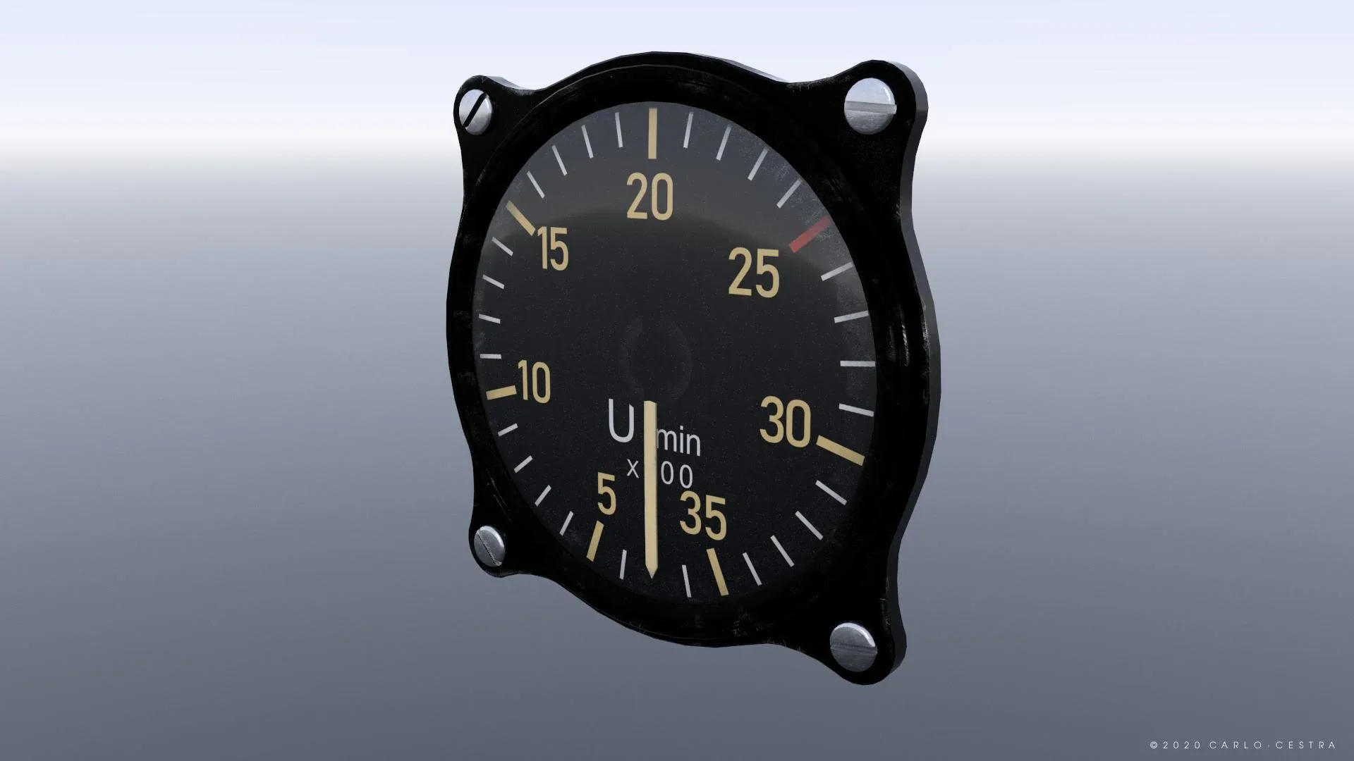 GERMAN TACHOMETER GAUGE FlippedNormals