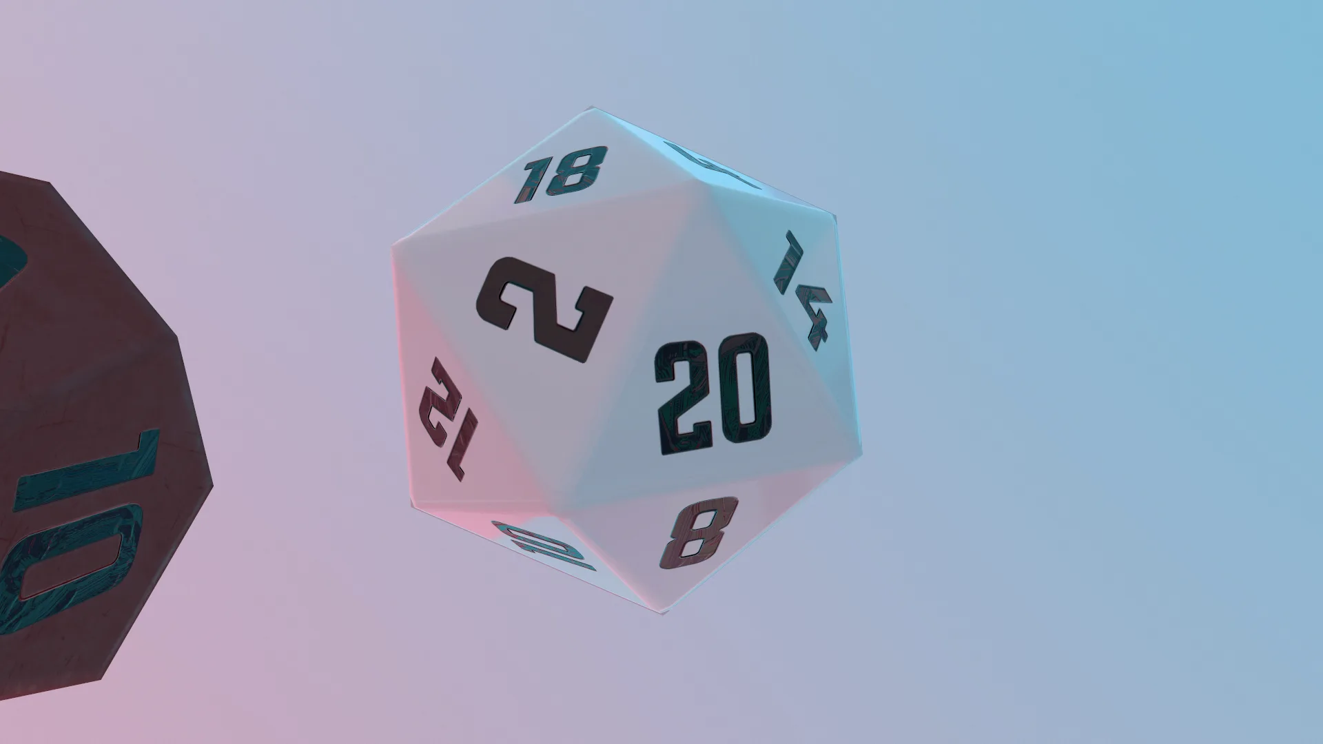 Collection Dice set for role-playing games - game ready PBR