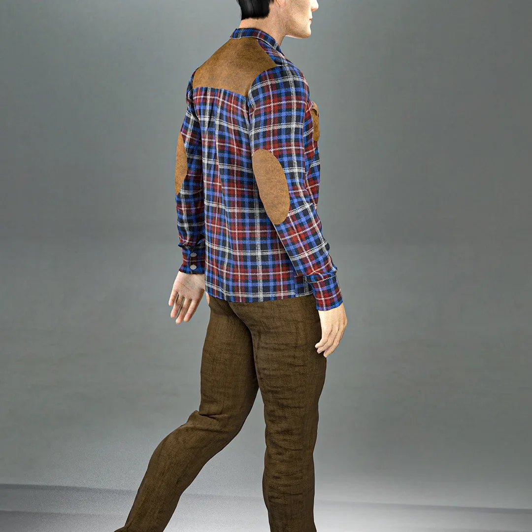 Casual shirt & pants (Marvelous Designer & Clo3d & FBX & OBJ & Texture)