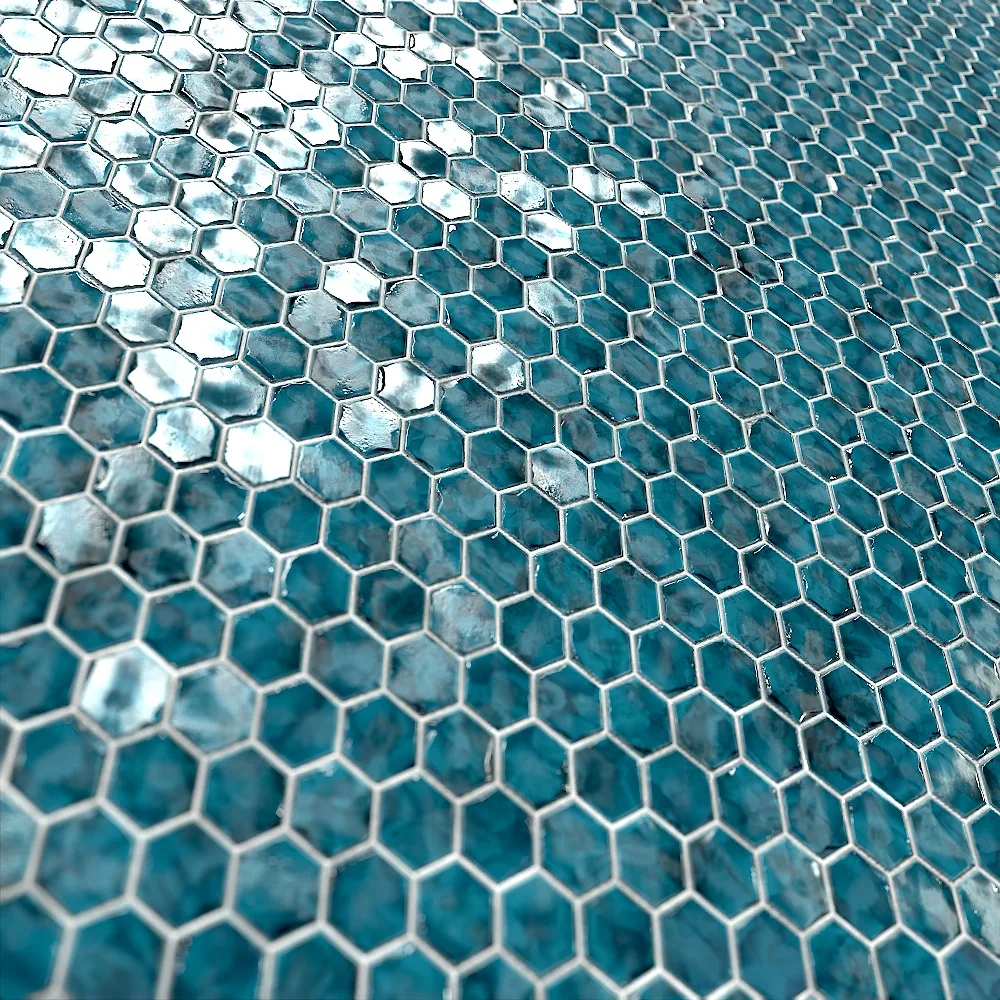 Teal Tile - PBR Material - 2K-4K - Part1