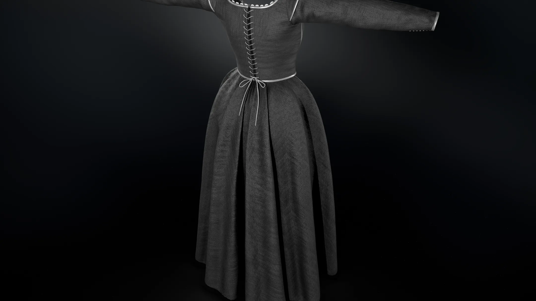 Medieval Dress Style 2 Black