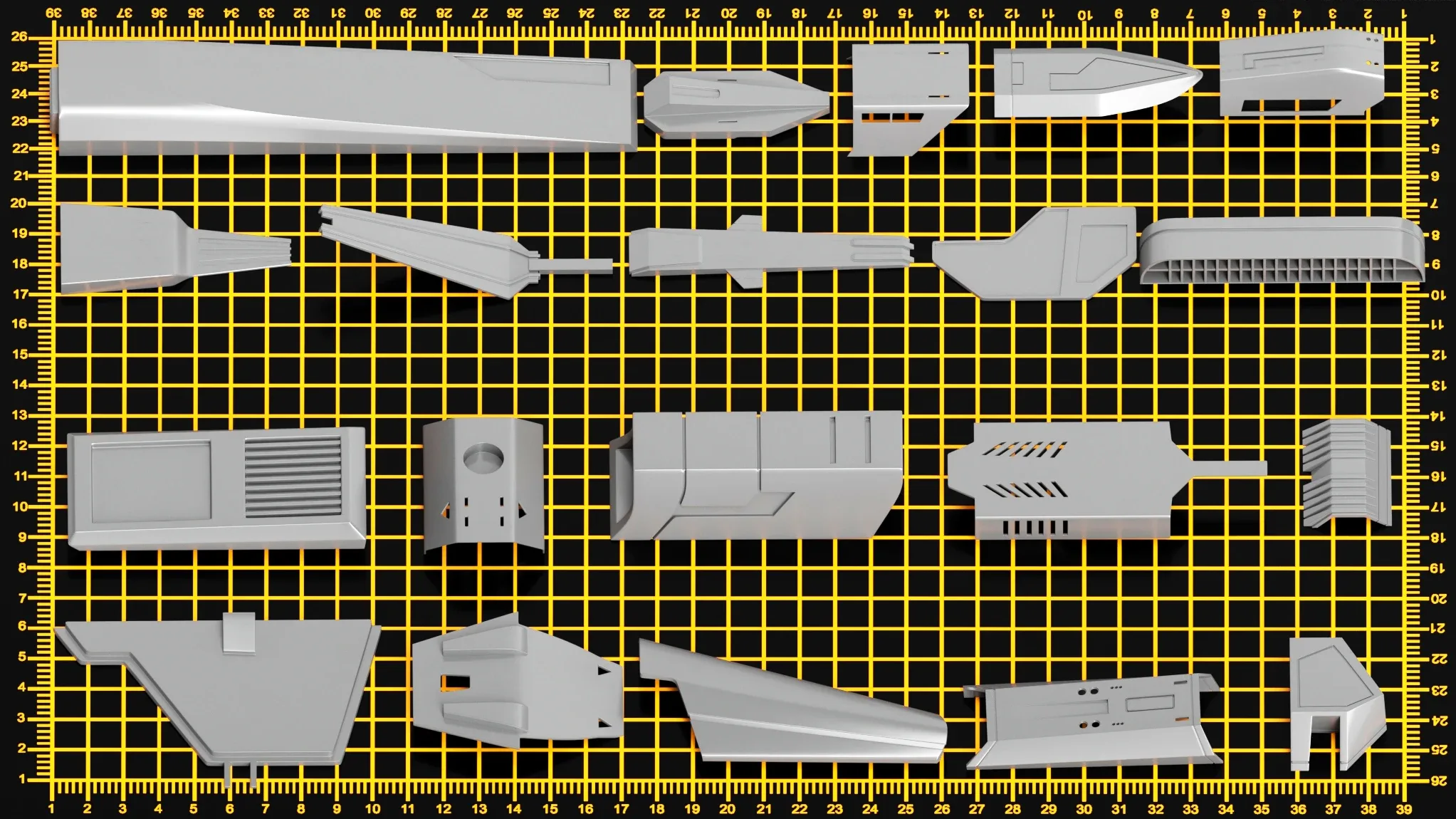 300 Details Hard Surface _Sci-Fi Kitbash VOL 02
