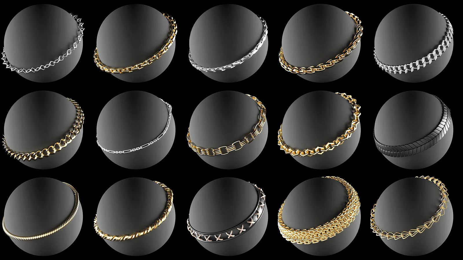 Jewelry imm Brush vol.2 + 3d Print Format (chain, ring, pendant)