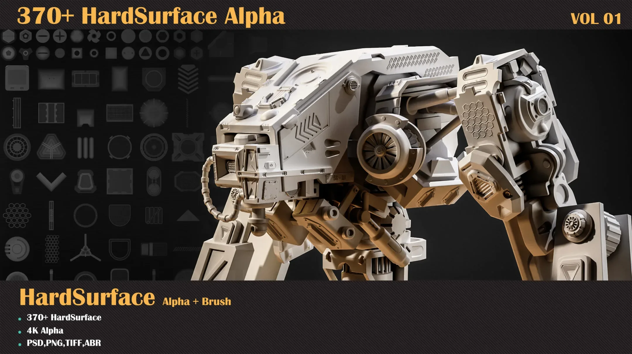 370+ HardSurface Alpha-VOL 01