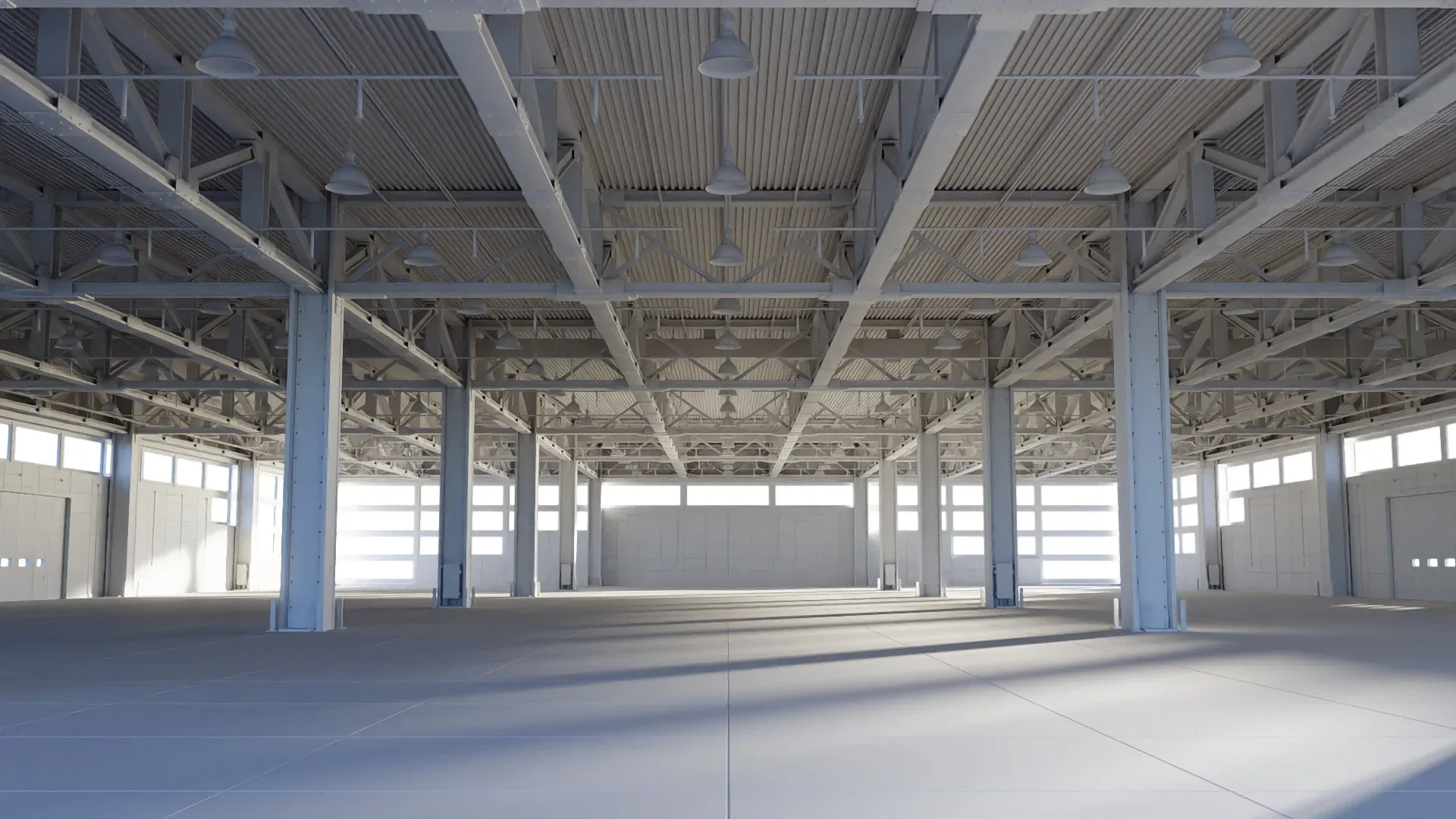 Warehouse Hipoly 3D Model