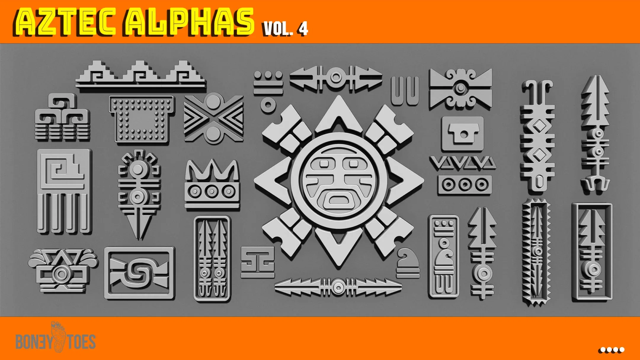 Aztec Alphas Brushes Volume 4
